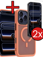 BTH BTH iPhone 17 Pro Max Magsafe Hoesje Perzik Met 2x Screenprotector