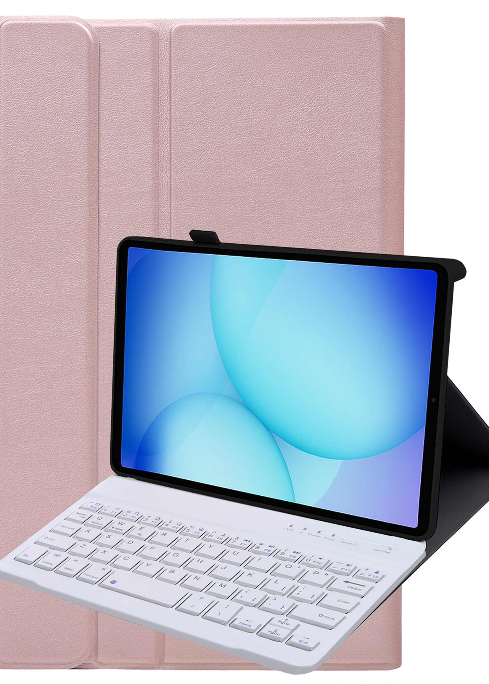 BTH BTH Samsung Galaxy Tab A11 Toetsenbordhoes - Rosé Goud