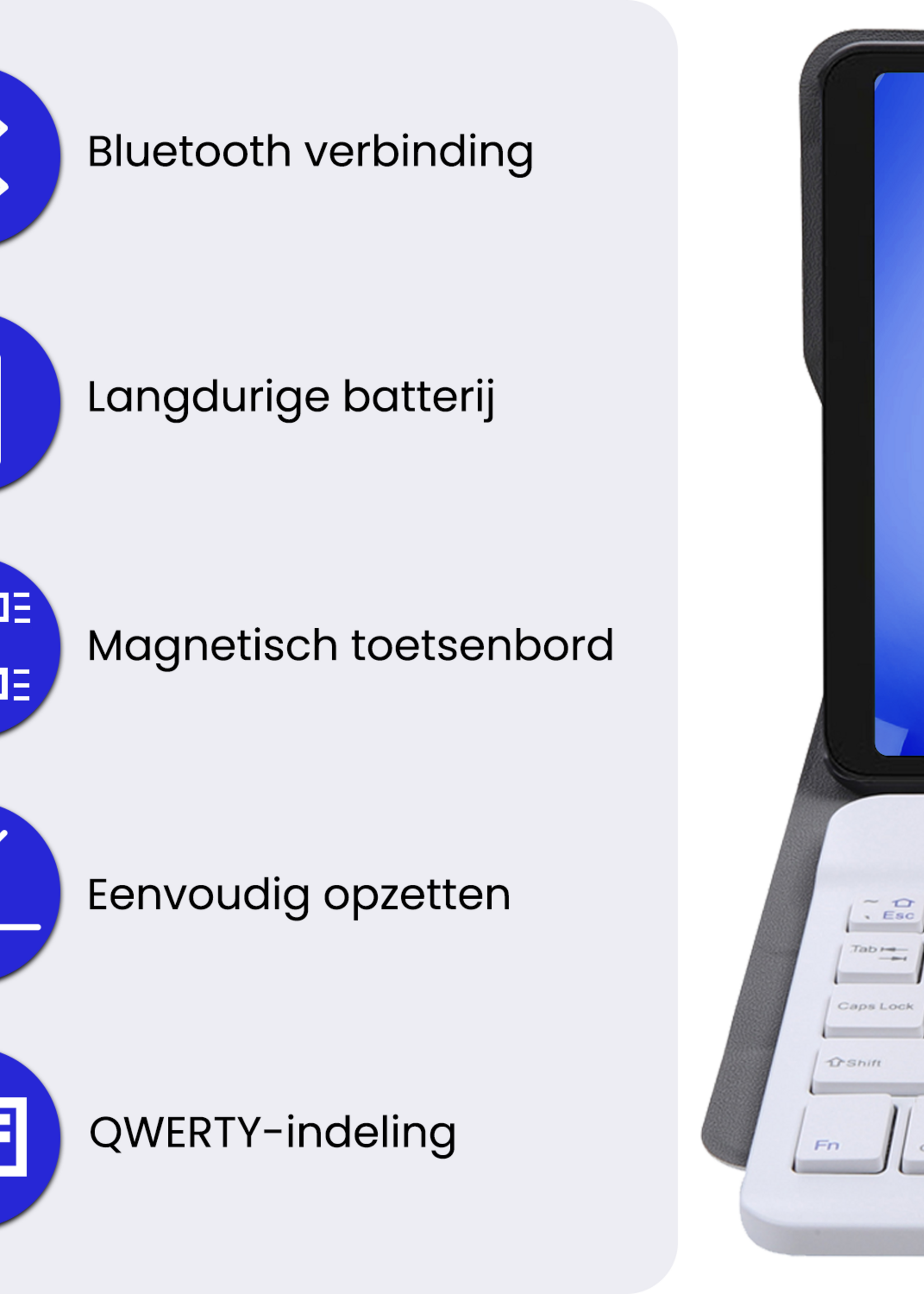 BTH BTH Samsung Galaxy Tab A11 Toetsenbordhoes - Rosé Goud