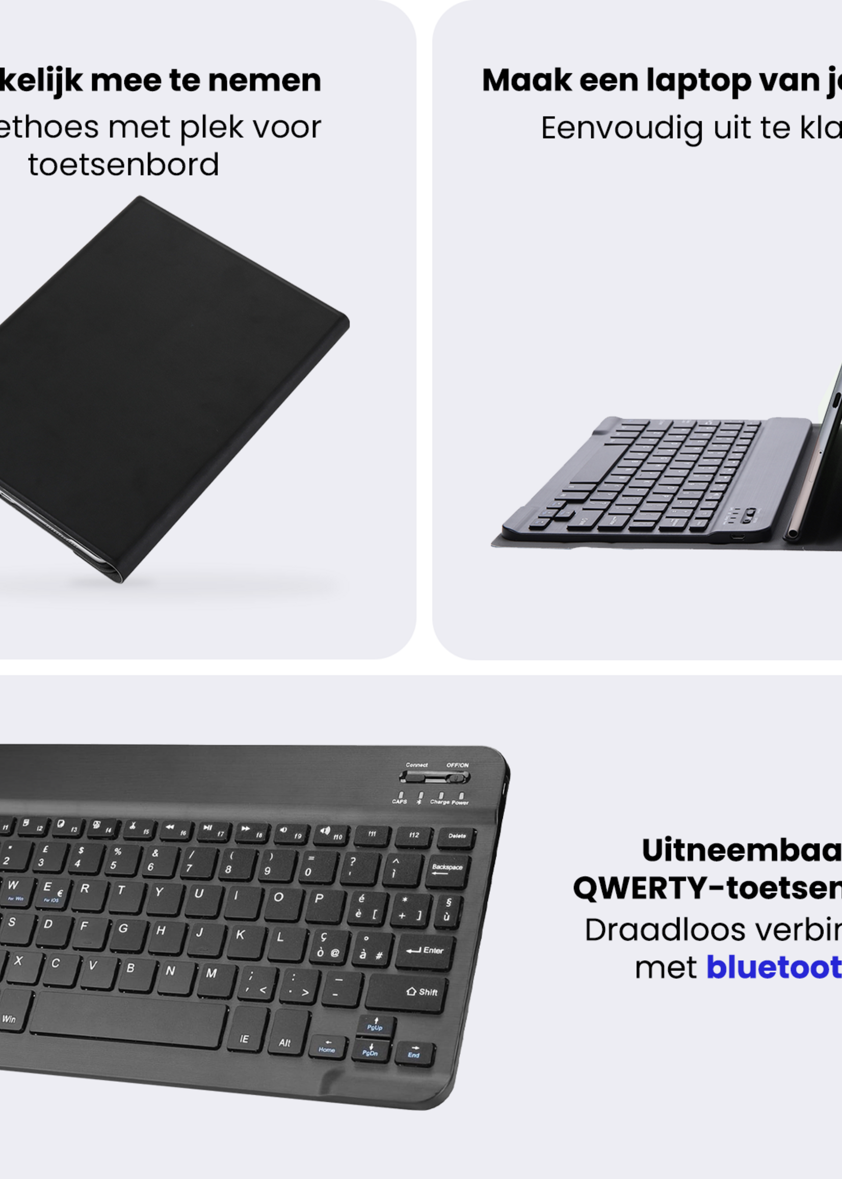 BTH BTH Samsung Galaxy Tab A11 Toetsenbordhoes - Zwart