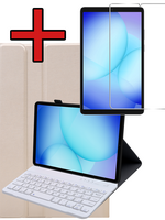 BTH BTH Samsung Galaxy Tab A11 Toetsenbordhoes Met Screenprotector - Goud