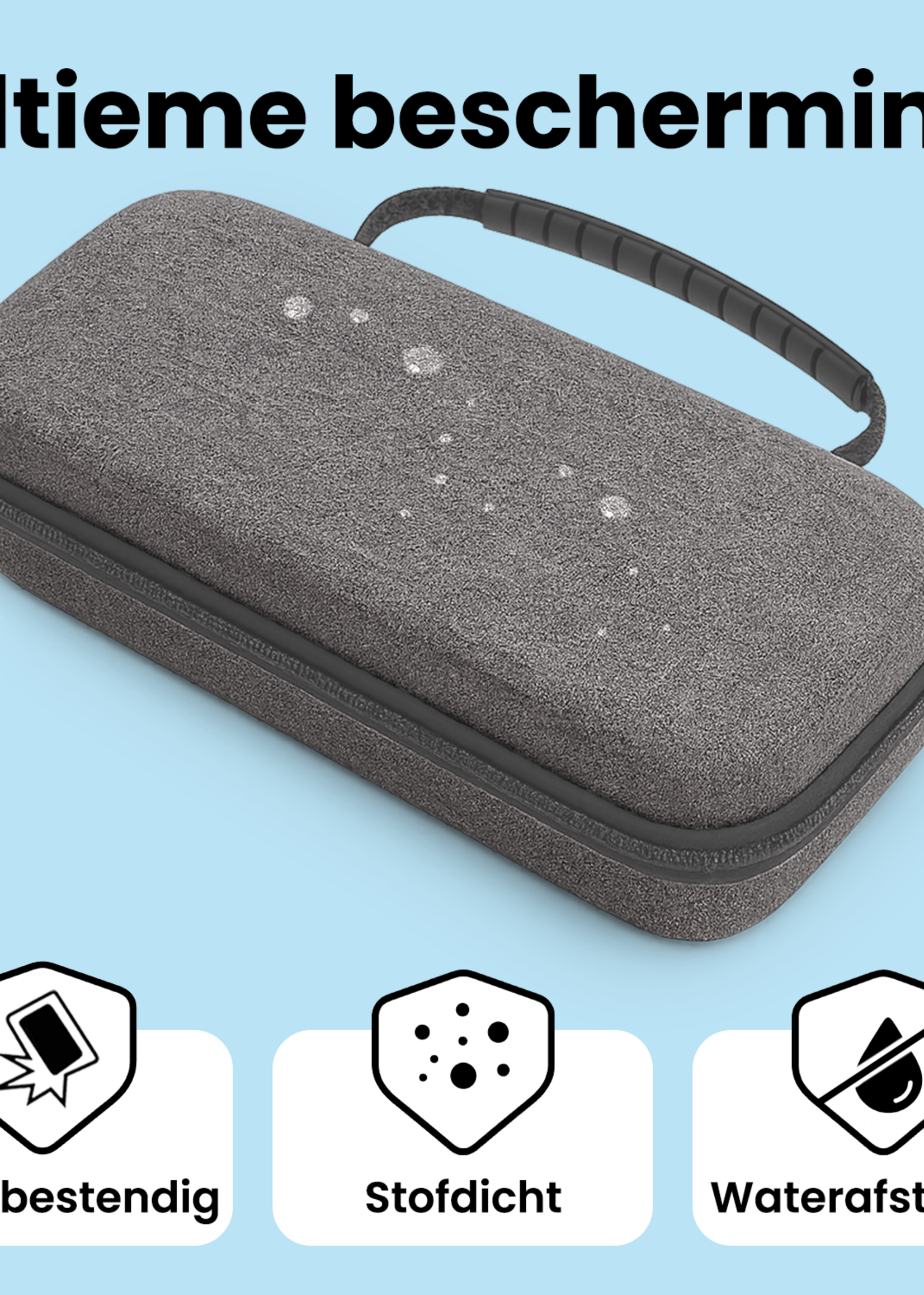 BTH BTH Sony PlayStation Portal Remote Player Hoesje Handvat Met Screenprotector - Grijs