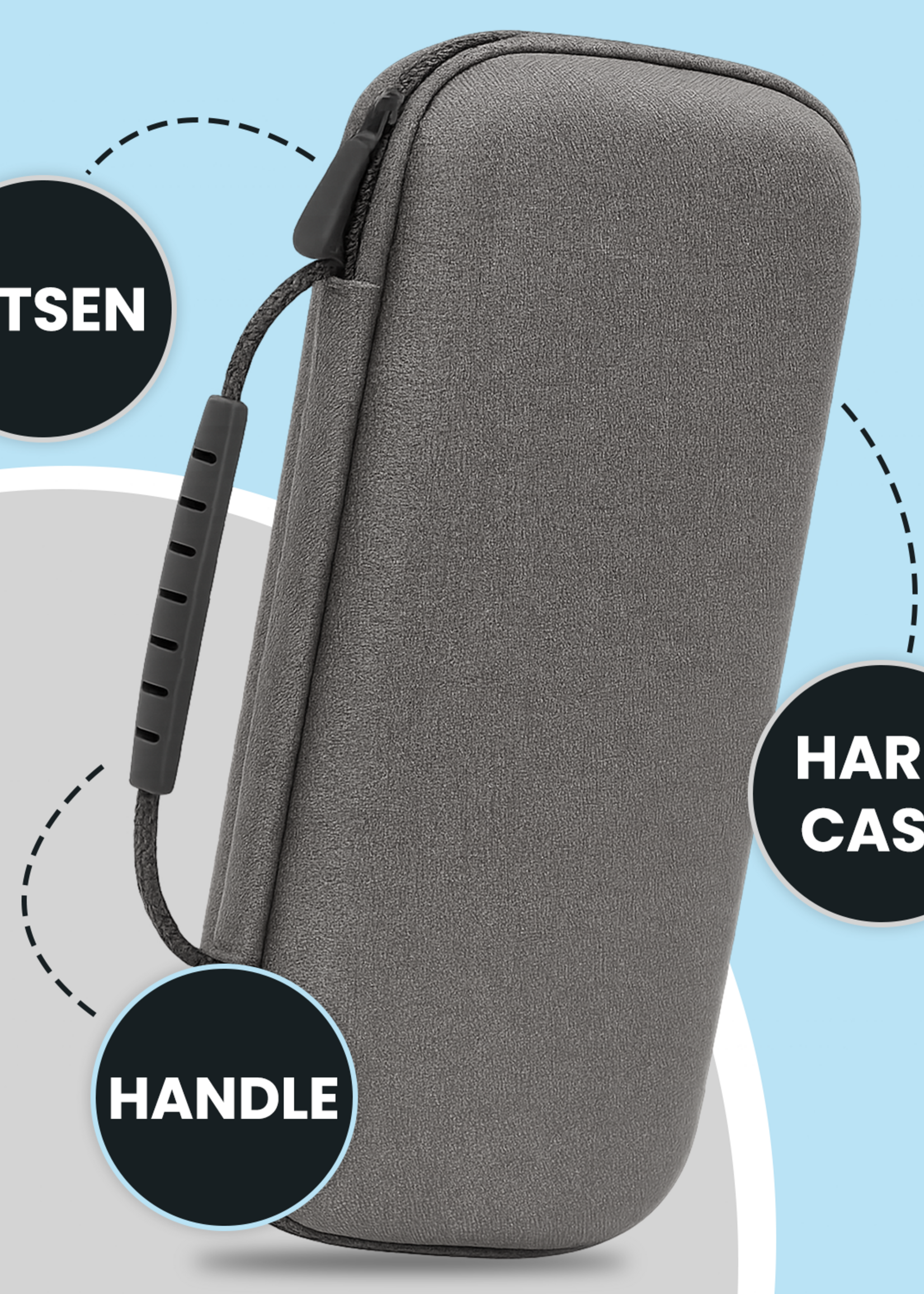 BTH BTH Sony PlayStation Portal Remote Player Hoesje Handvat Met Screenprotector - Grijs