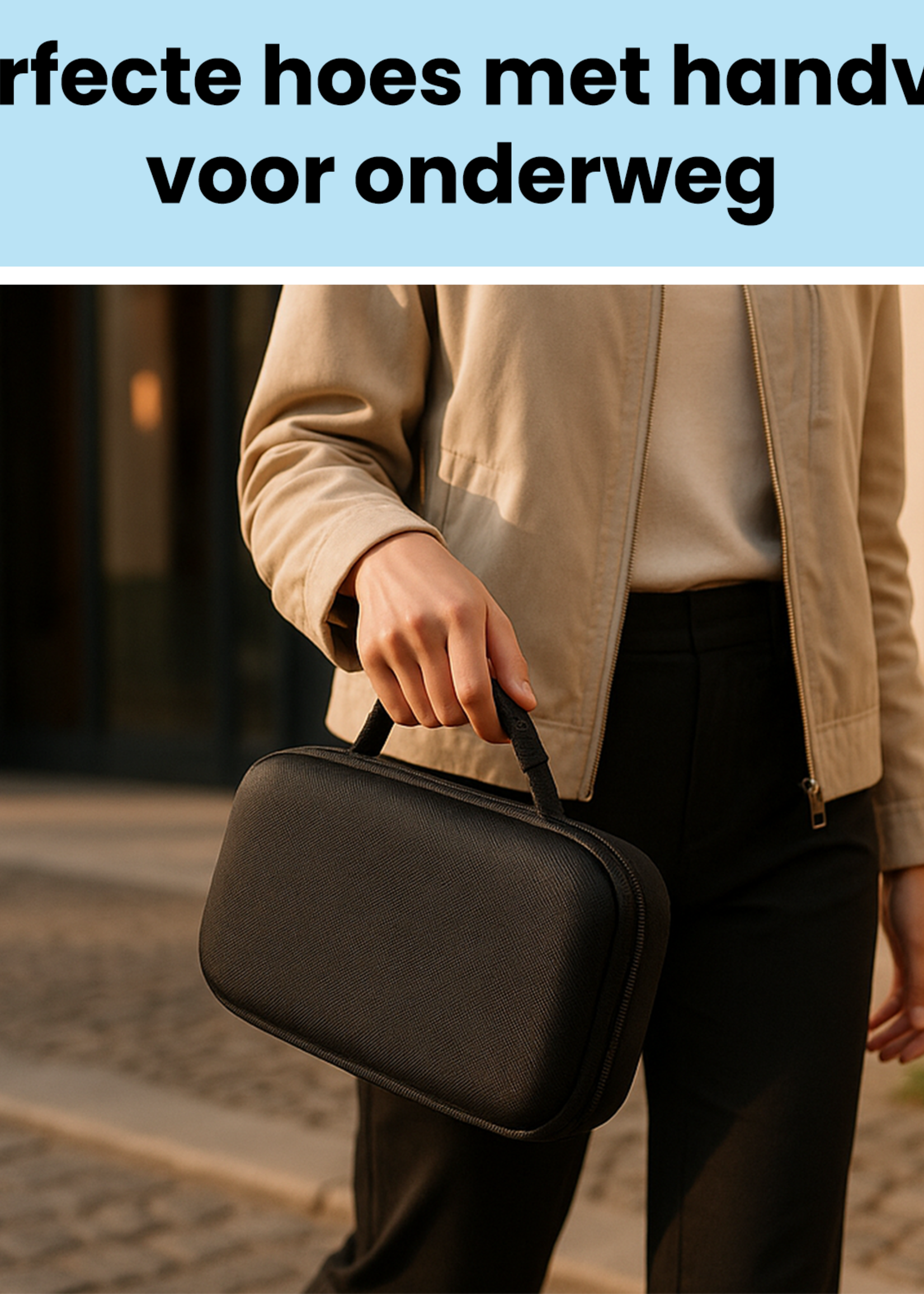 BTH BTH Sony PlayStation Portal Remote Player Hoesje Handvat Met 2x Screenprotector - Zwart