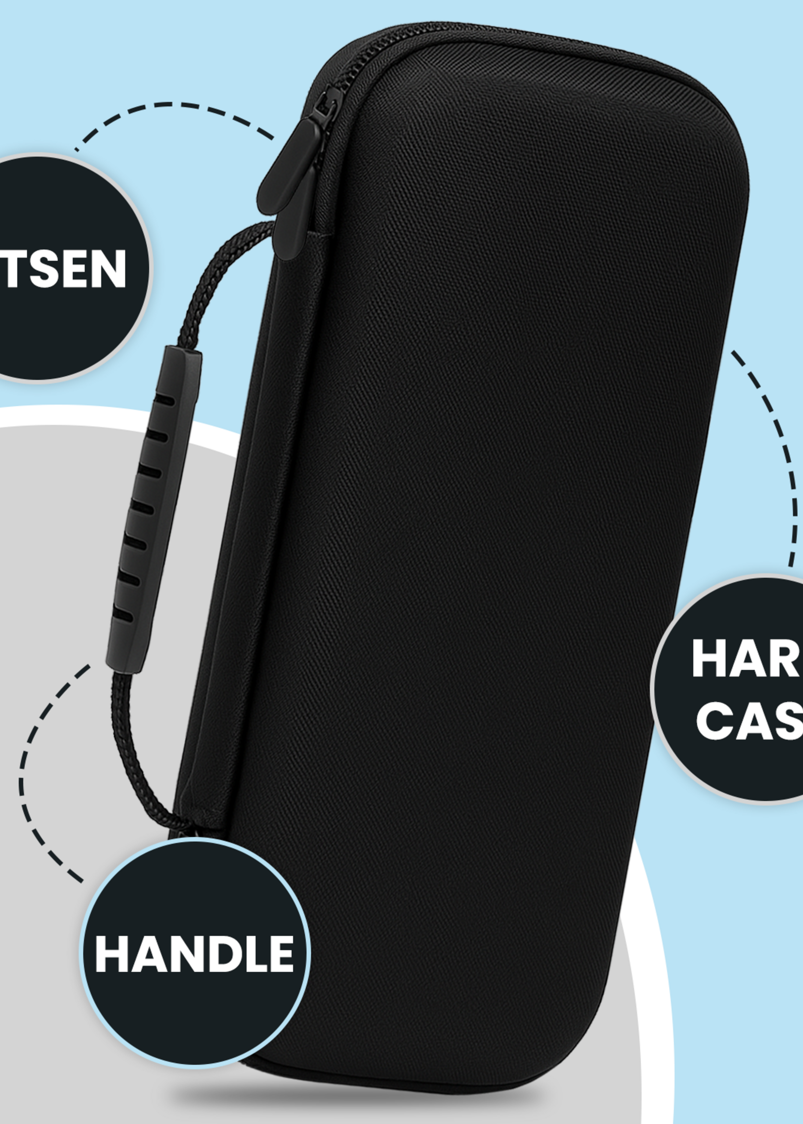 BTH BTH Sony PlayStation Portal Remote Player Hoesje Handvat Met 2x Screenprotector - Zwart