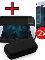 BTH BTH Sony PlayStation Portal Remote Player Hoesje Handvat Met 2x Screenprotector - Zwart