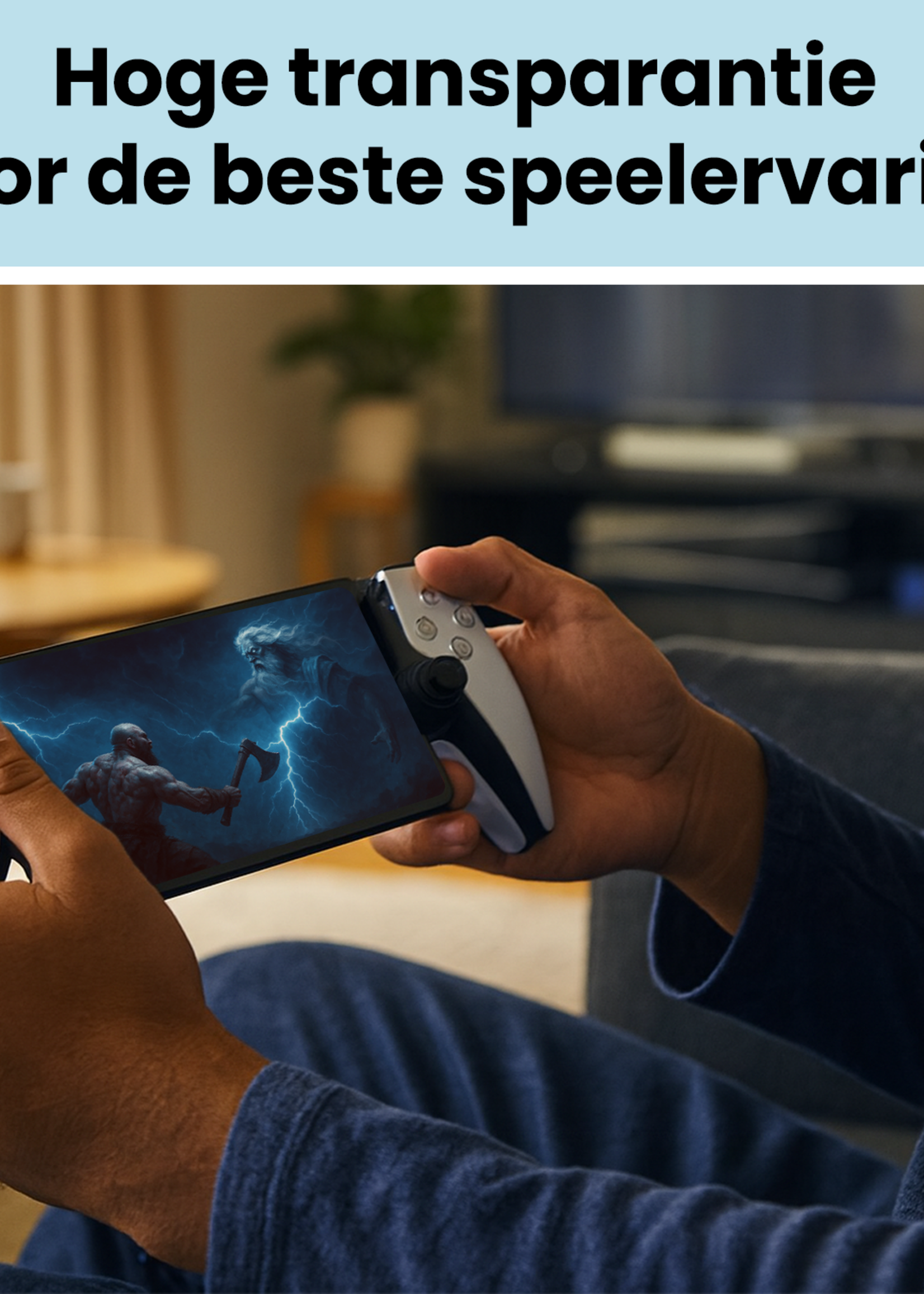 BTH BTH Sony PlayStation Portal Remote Player Hoesje Handvat Met Screenprotector - Zwart