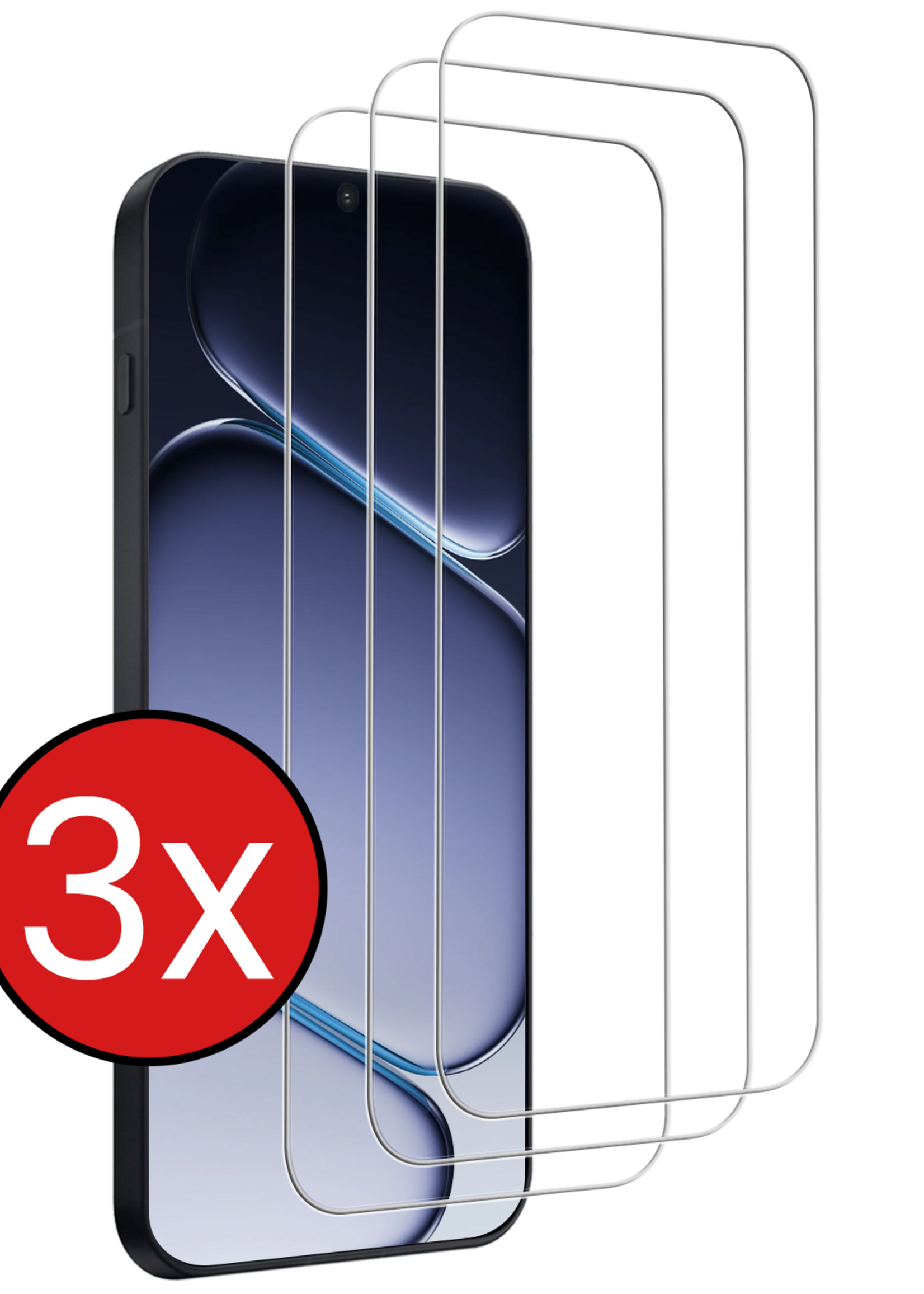 BTH BTH OnePlus 15R Screenprotector Glas - 3 PACK