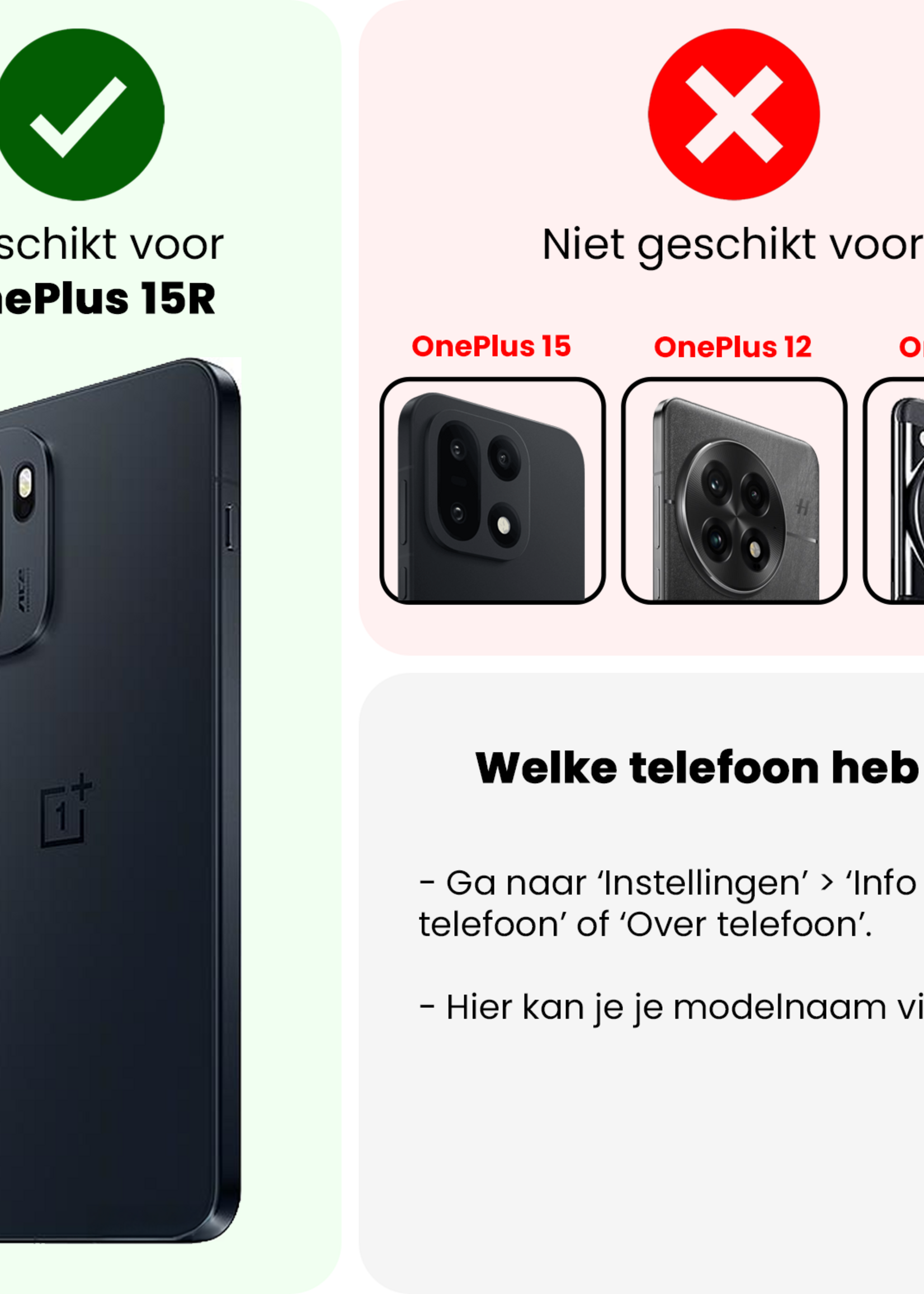 BTH BTH OnePlus 15R Screenprotector Glas - 3 PACK