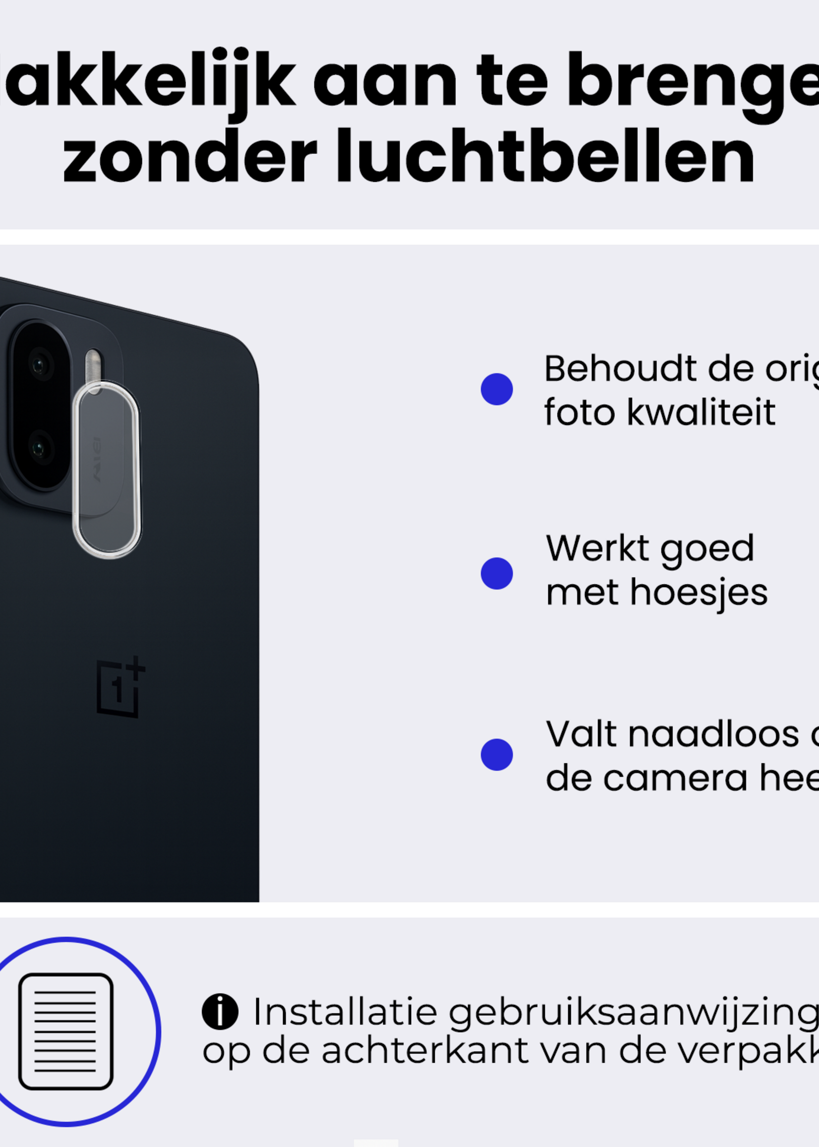 BTH BTH OnePlus 15R Camera Screenprotector - 3 PACK