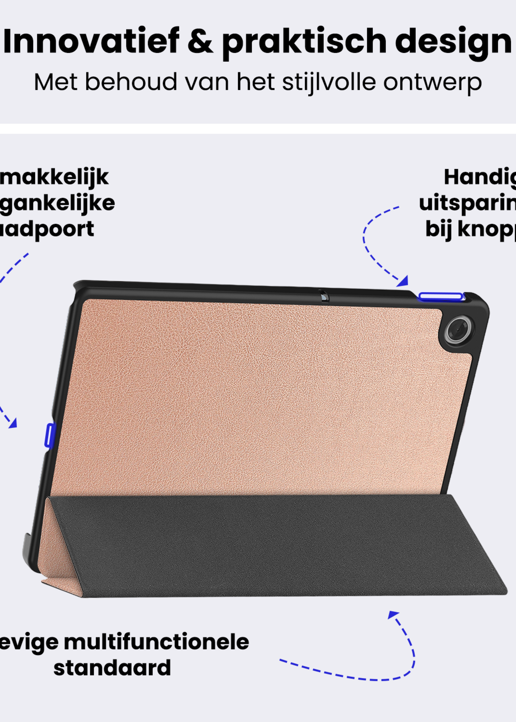 BTH BTH Lenovo Tab 10.1 inch Hoesje - Rose Goud