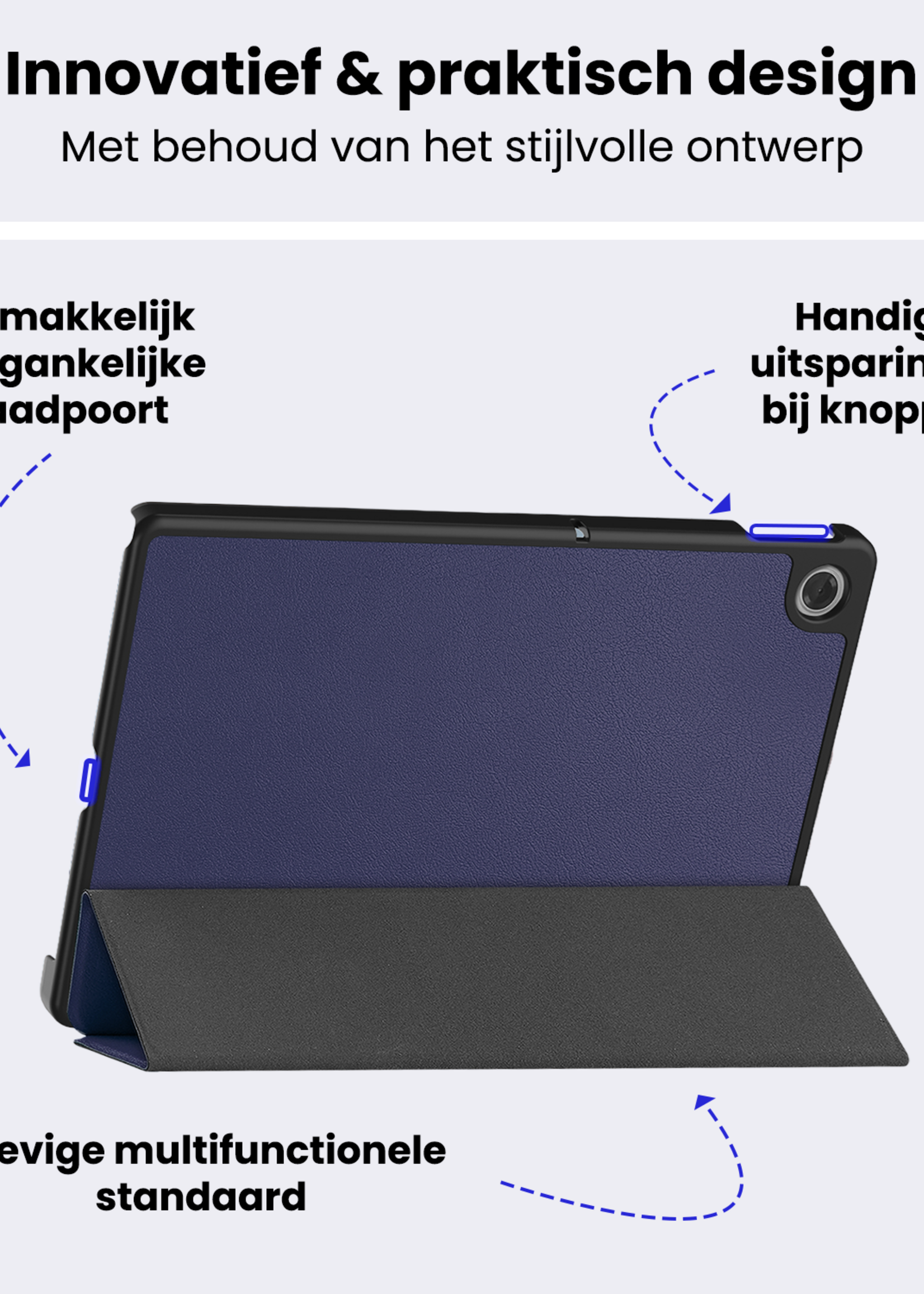 BTH BTH Lenovo Tab 10.1 inch Hoesje - Donkerblauw