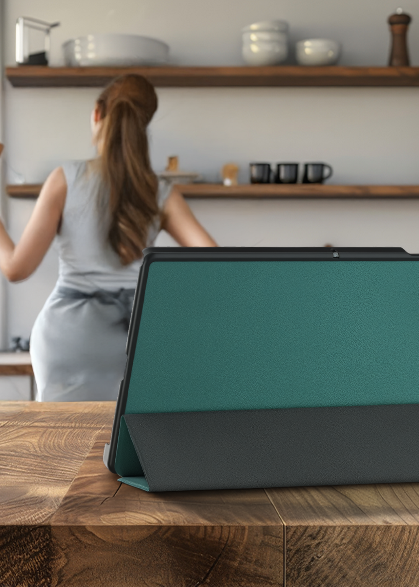 BTH BTH Lenovo Tab 10.1 inch Hoesje - Donkergroen