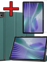 BTH BTH Lenovo Tab 10.1 inch Hoesje Met Screenprotector - Donkergroen