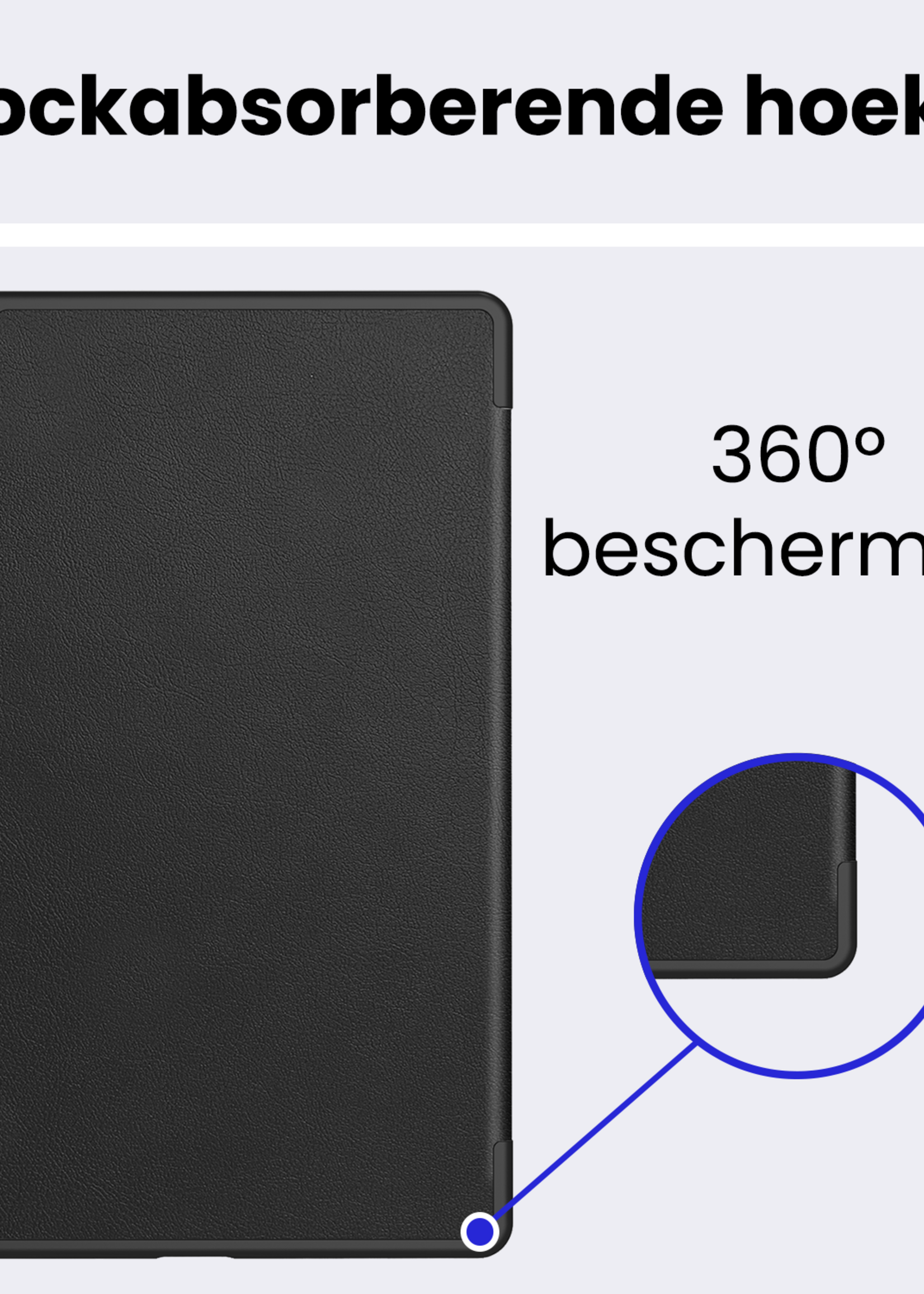 BTH BTH Lenovo Tab 10.1 inch Hoesje Met Screenprotector - Zwart