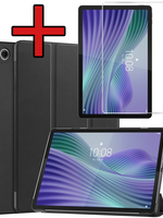 BTH BTH Lenovo Tab 10.1 inch Hoesje Met Screenprotector - Zwart