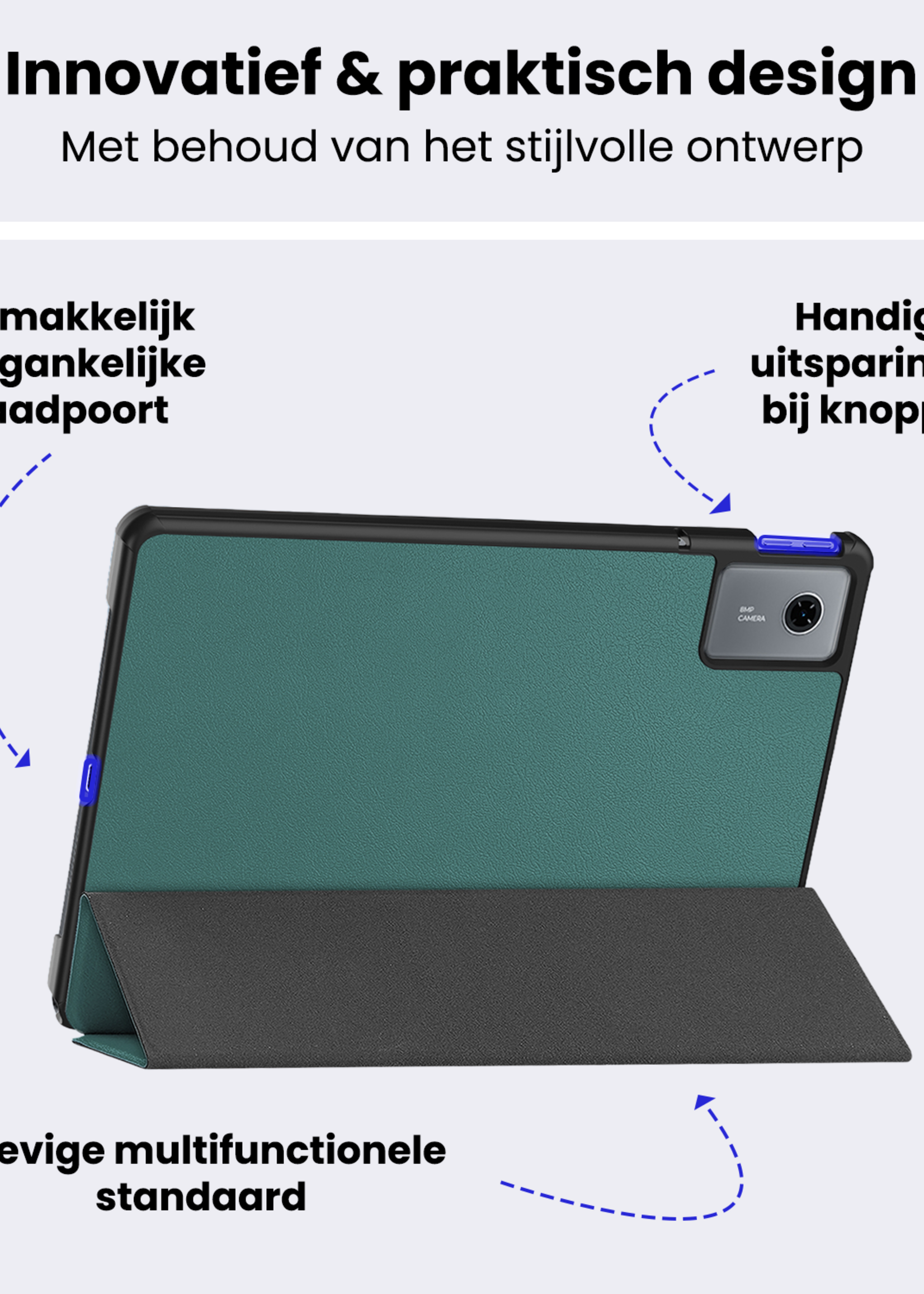 BTH BTH Lenovo Idea Tab Hoesje - Donkergroen
