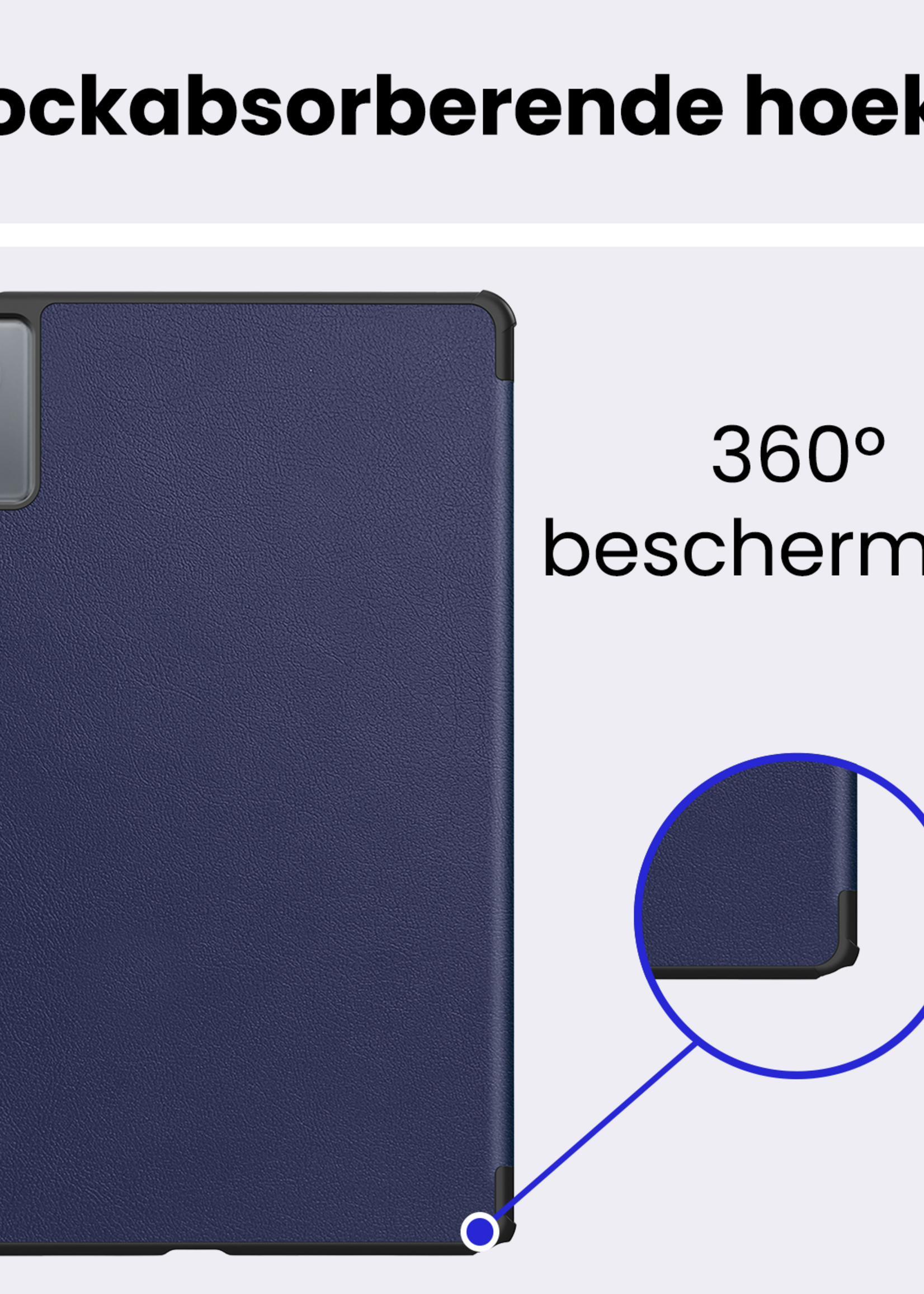 BTH BTH Lenovo Idea Tab Hoesje Met Screenprotector - Donkerblauw