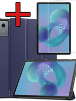 BTH BTH Lenovo Idea Tab Hoesje Met Screenprotector - Donkerblauw