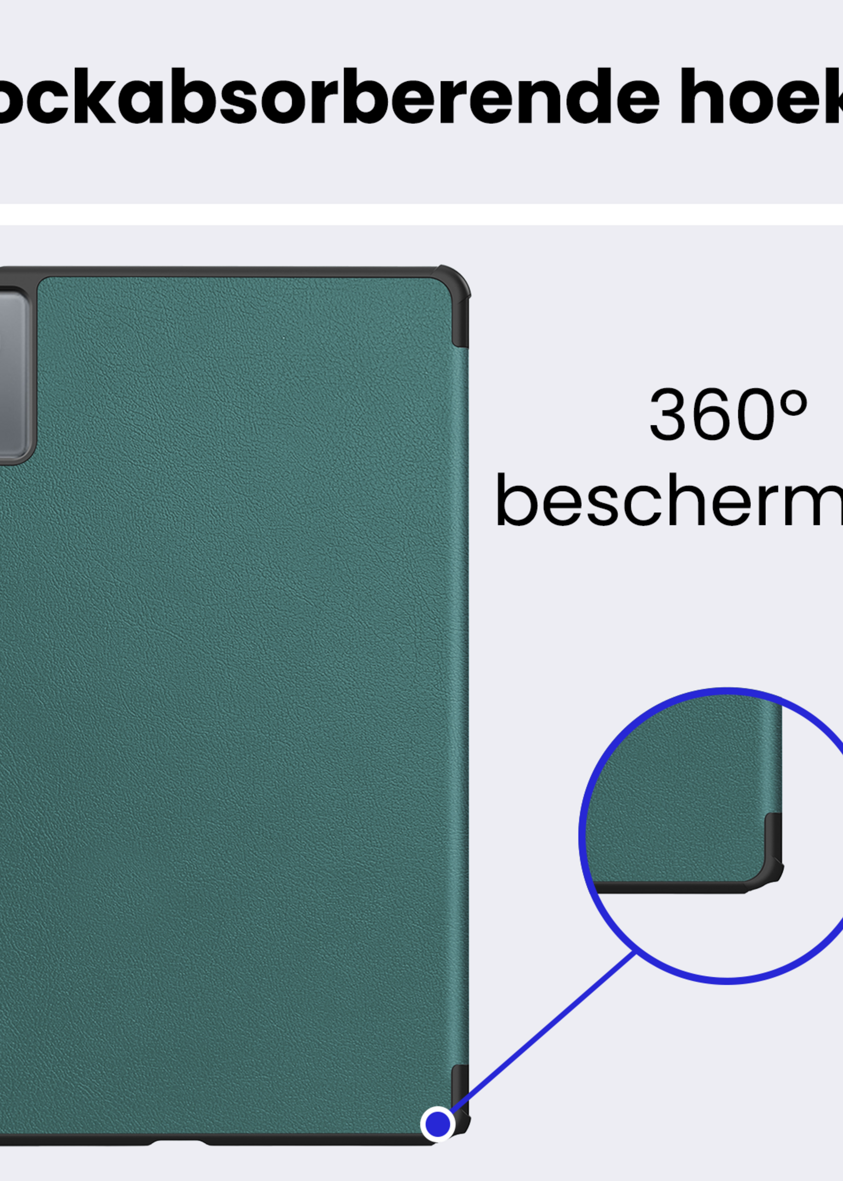 BTH BTH Lenovo Idea Tab Hoesje Met Screenprotector - Donkergroen