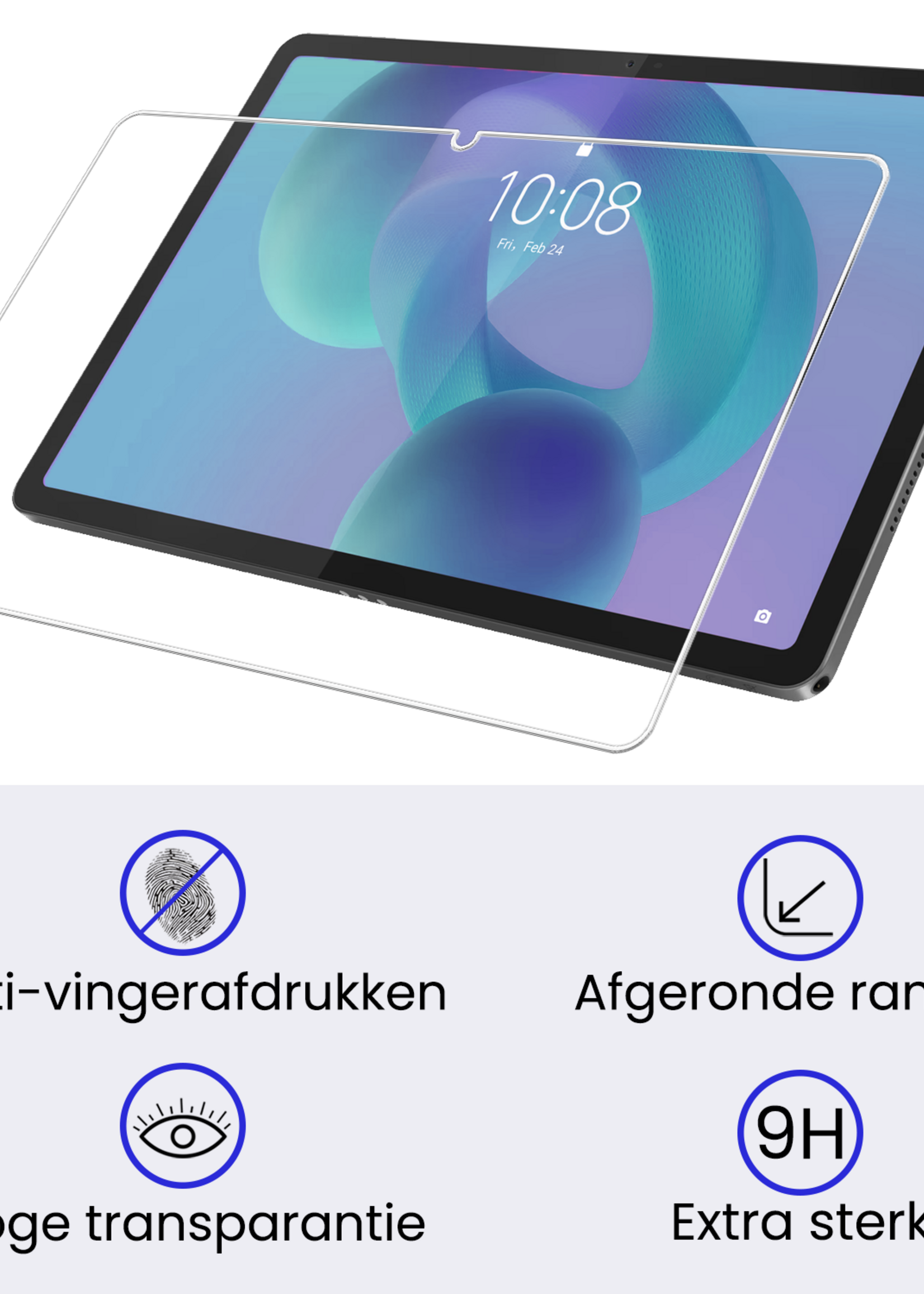 BTH BTH Lenovo Idea Tab Hoesje Met Screenprotector - Rose Goud