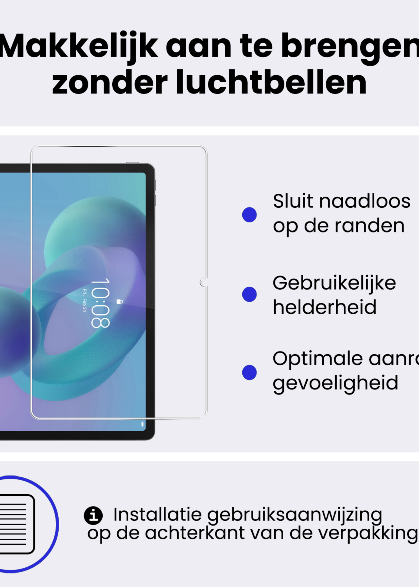 BTH BTH Lenovo Idea Tab Hoesje Met Screenprotector - Rose Goud