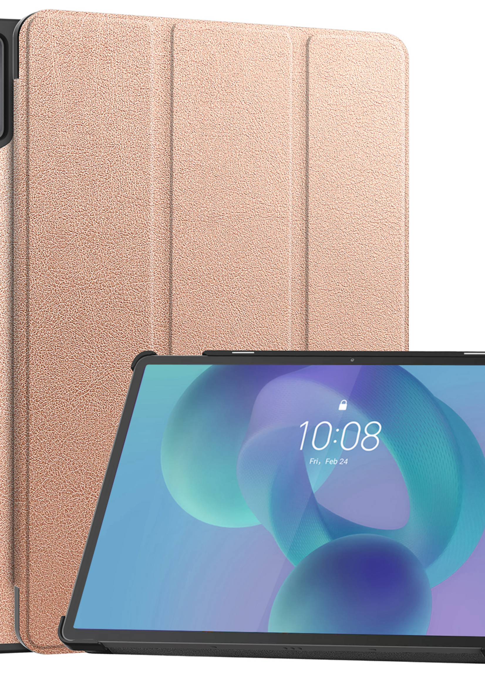 BTH BTH Lenovo Idea Tab Pro Hoesje - Rose Goud