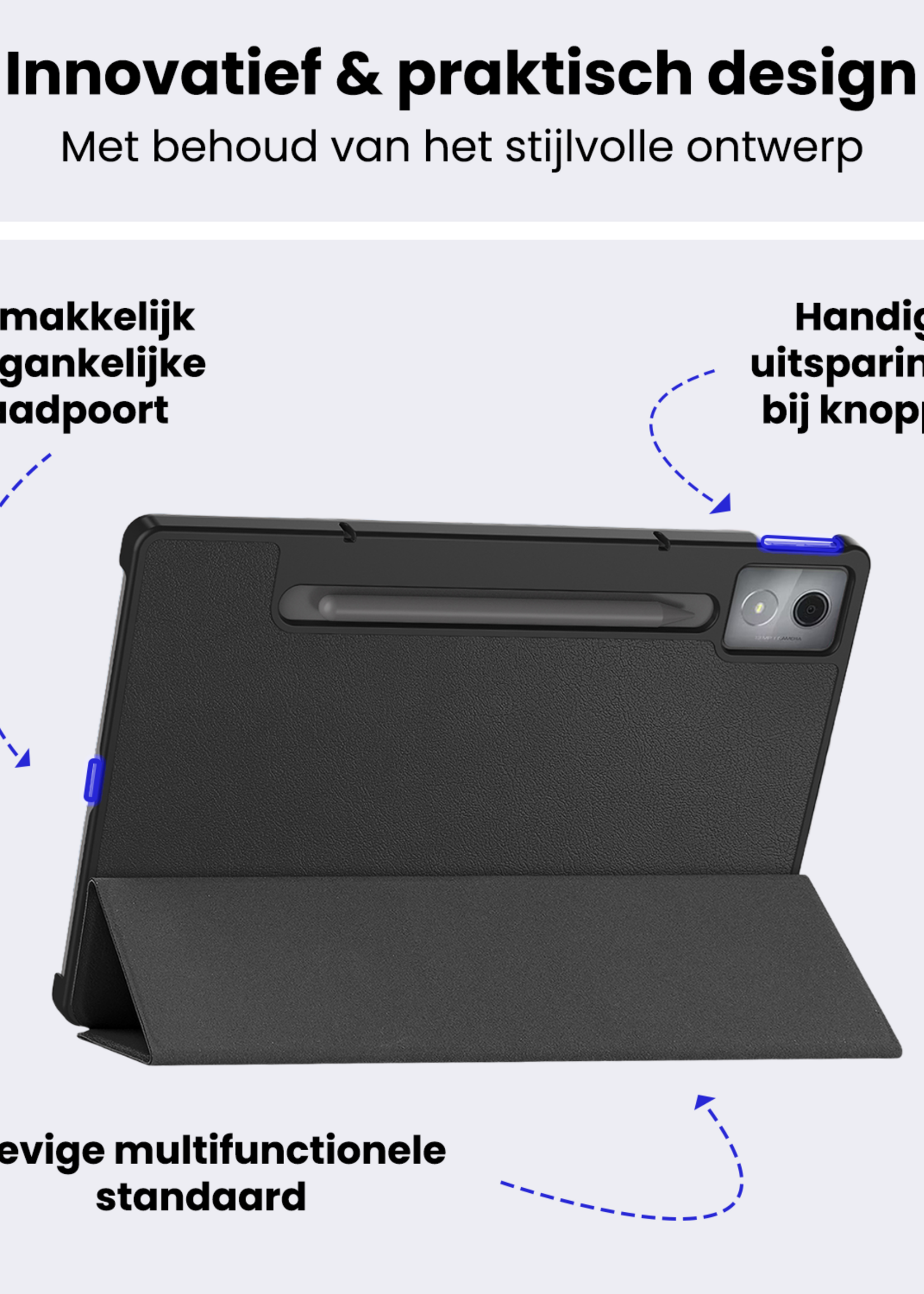 BTH BTH Lenovo Idea Tab Pro Hoesje - Zwart
