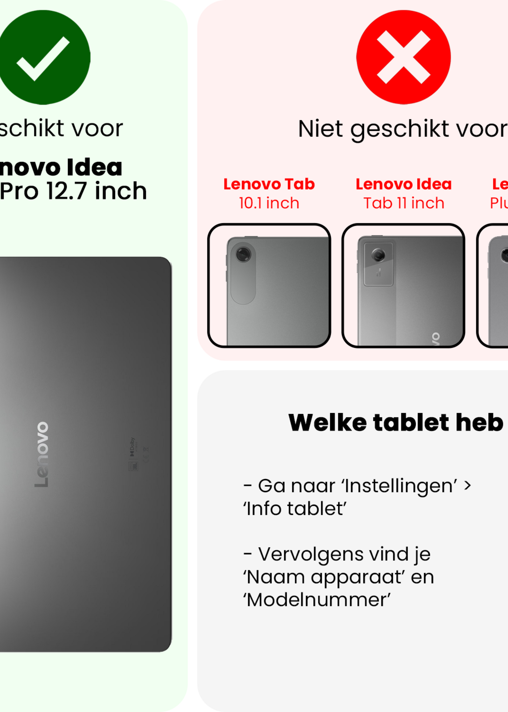 BTH BTH Lenovo Idea Tab Pro Hoesje Met Screenprotector - Donkergroen