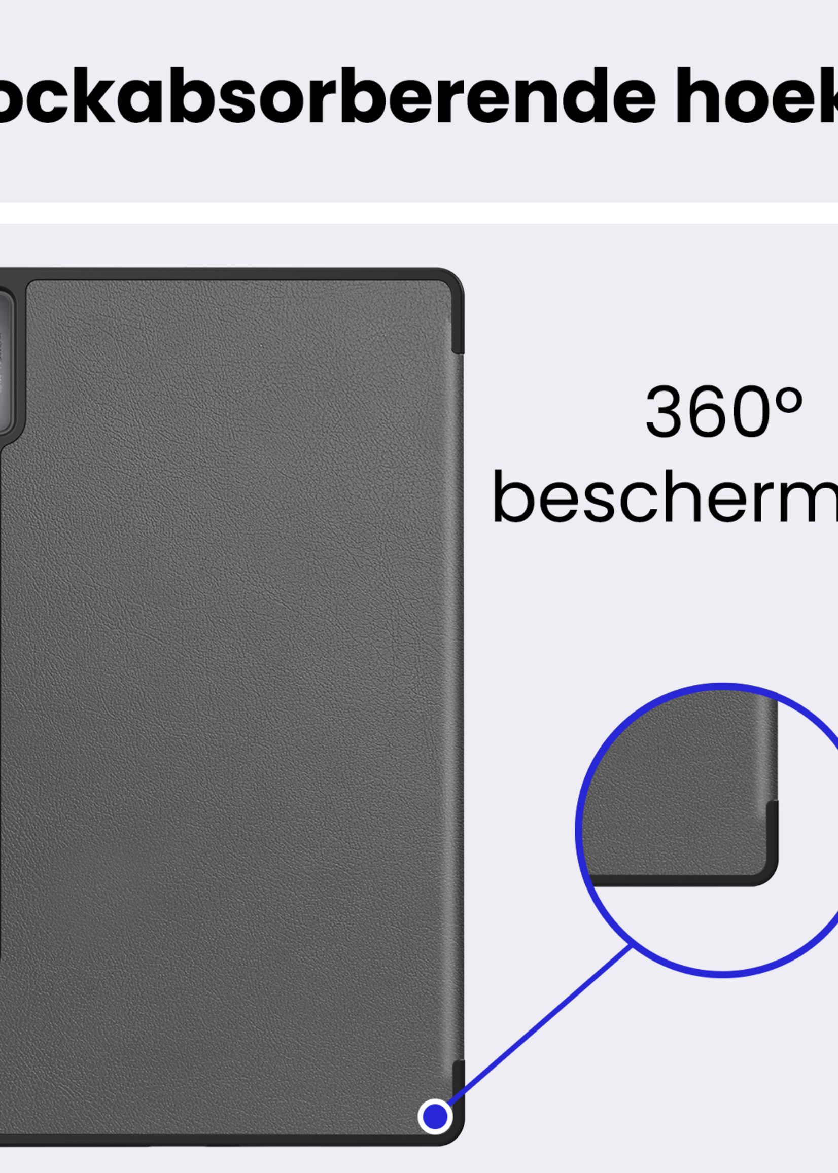 BTH BTH Lenovo Idea Tab Pro Hoesje Met Screenprotector - Grijs