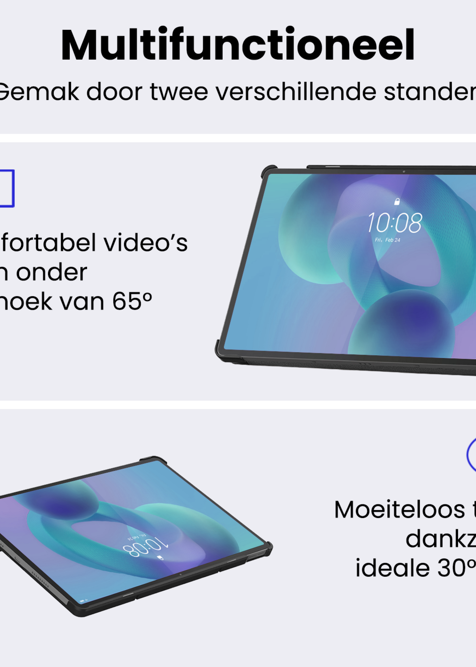BTH BTH Lenovo Idea Tab Pro Hoesje Met Screenprotector - Rose Goud