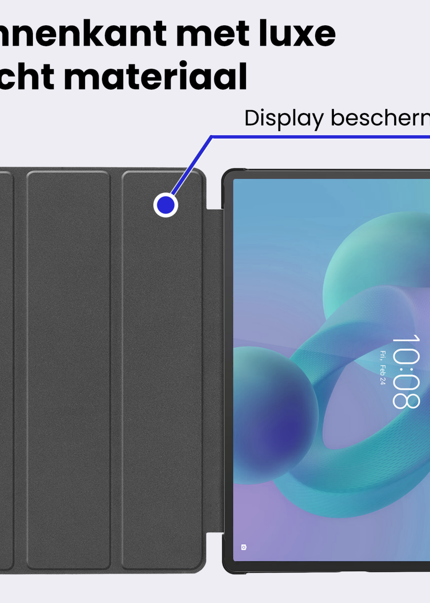 BTH BTH Lenovo Idea Tab Pro Hoesje Met Screenprotector - Rose Goud