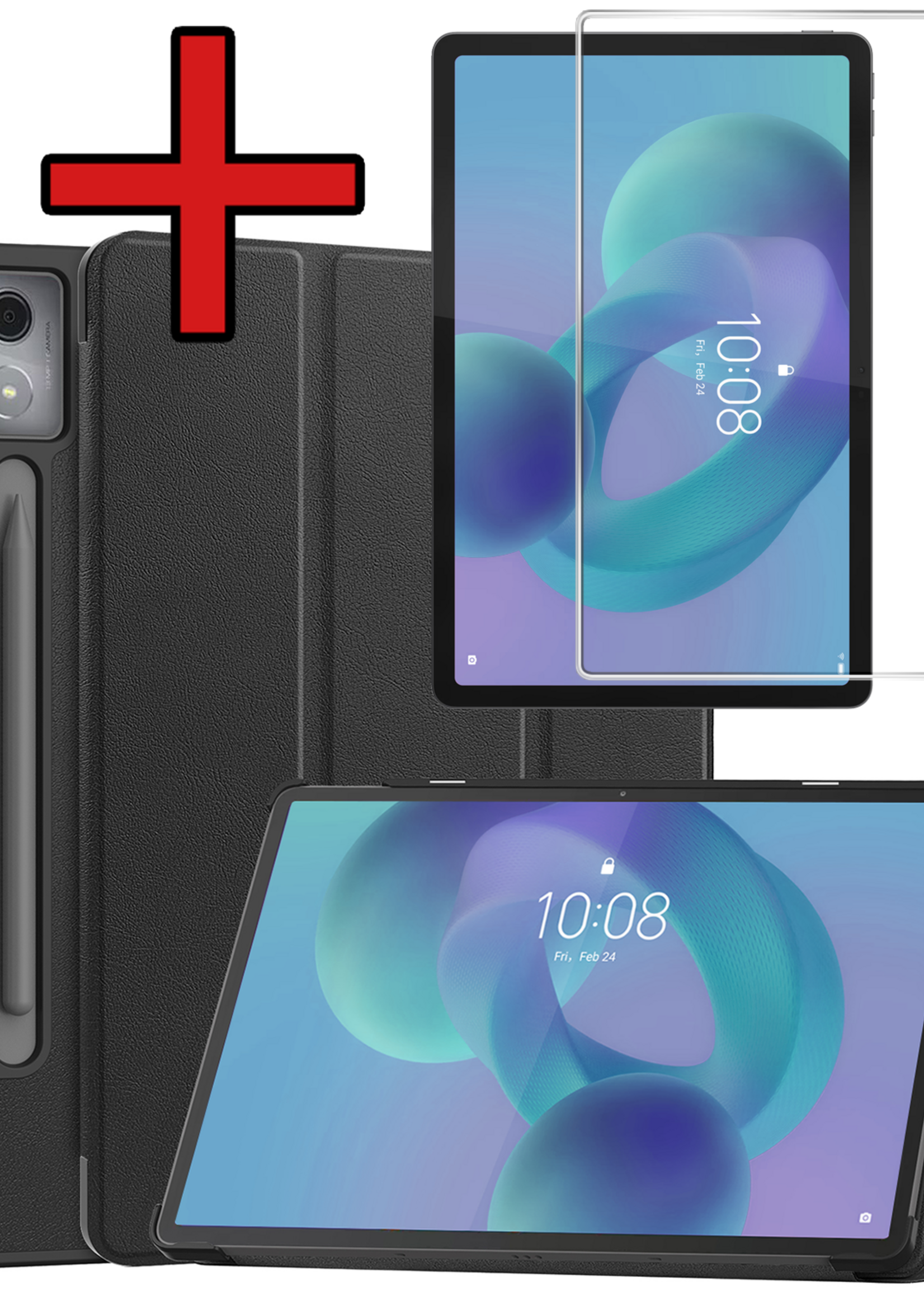 BTH BTH Lenovo Idea Tab Pro Hoesje Met Screenprotector - Zwart