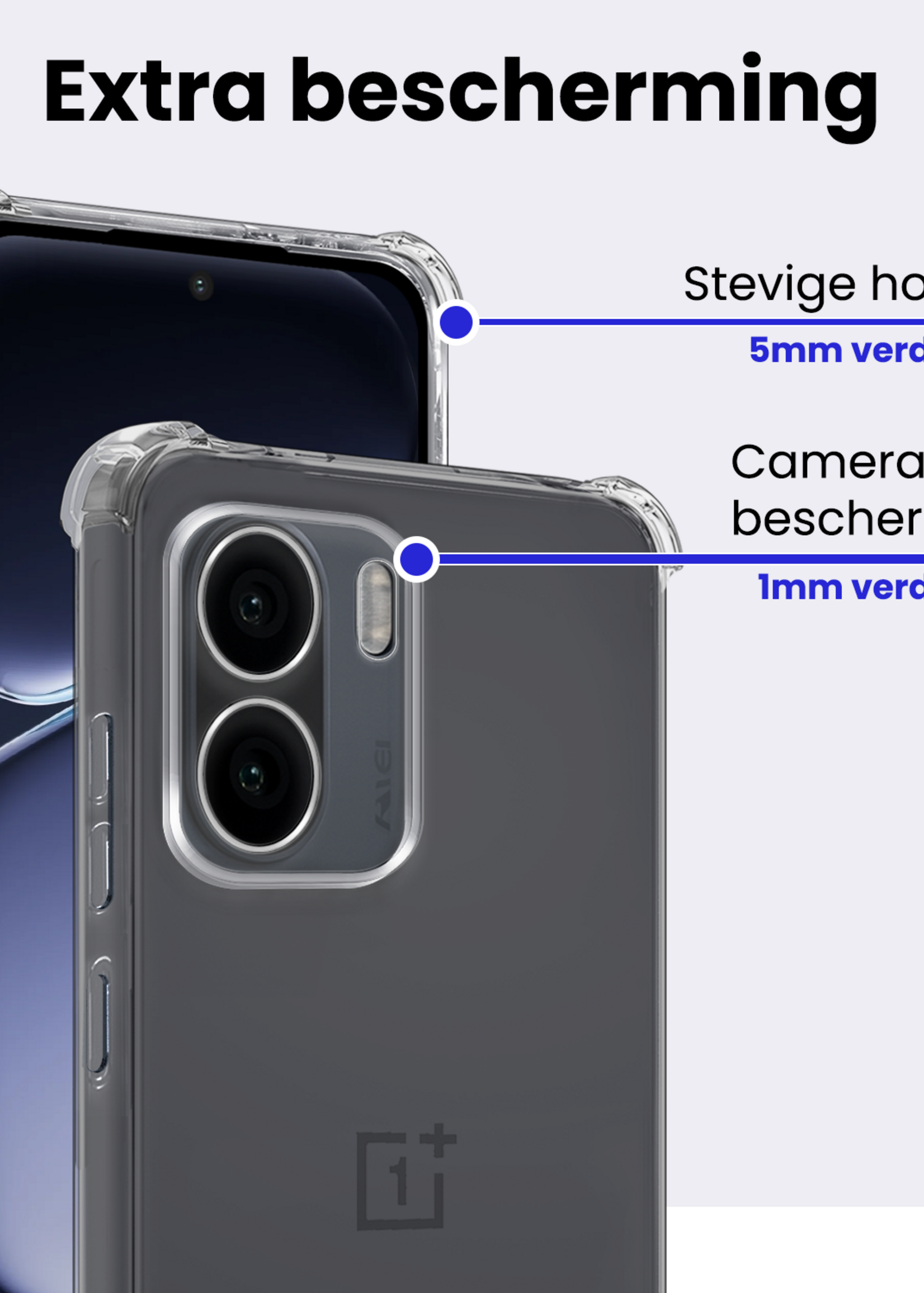 BTH BTH OnePlus 15R Hoesje Shockproof - Transparant