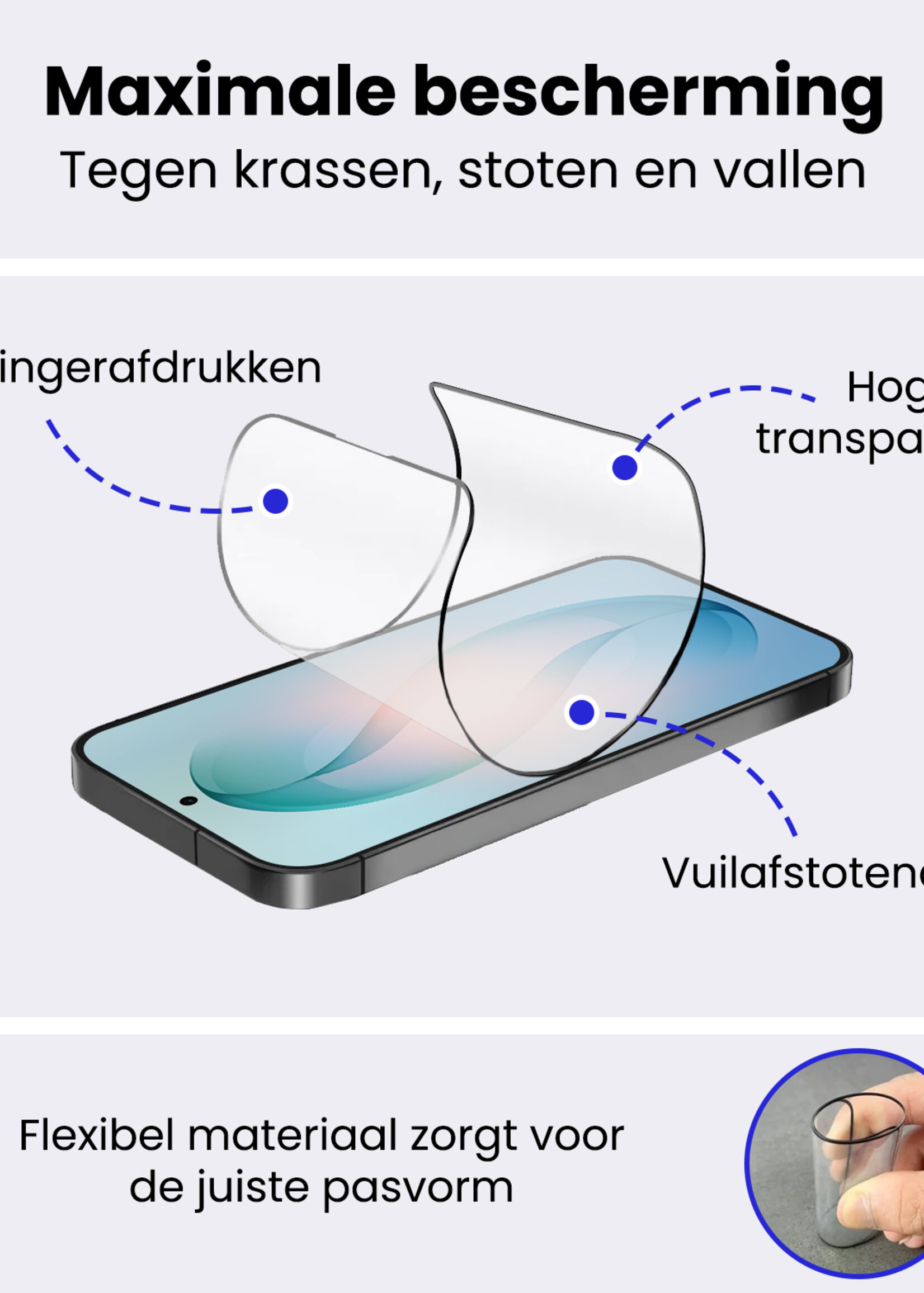 BTH BTH Samsung Galaxy S26 Hybrid Screenprotector - 2 PACK