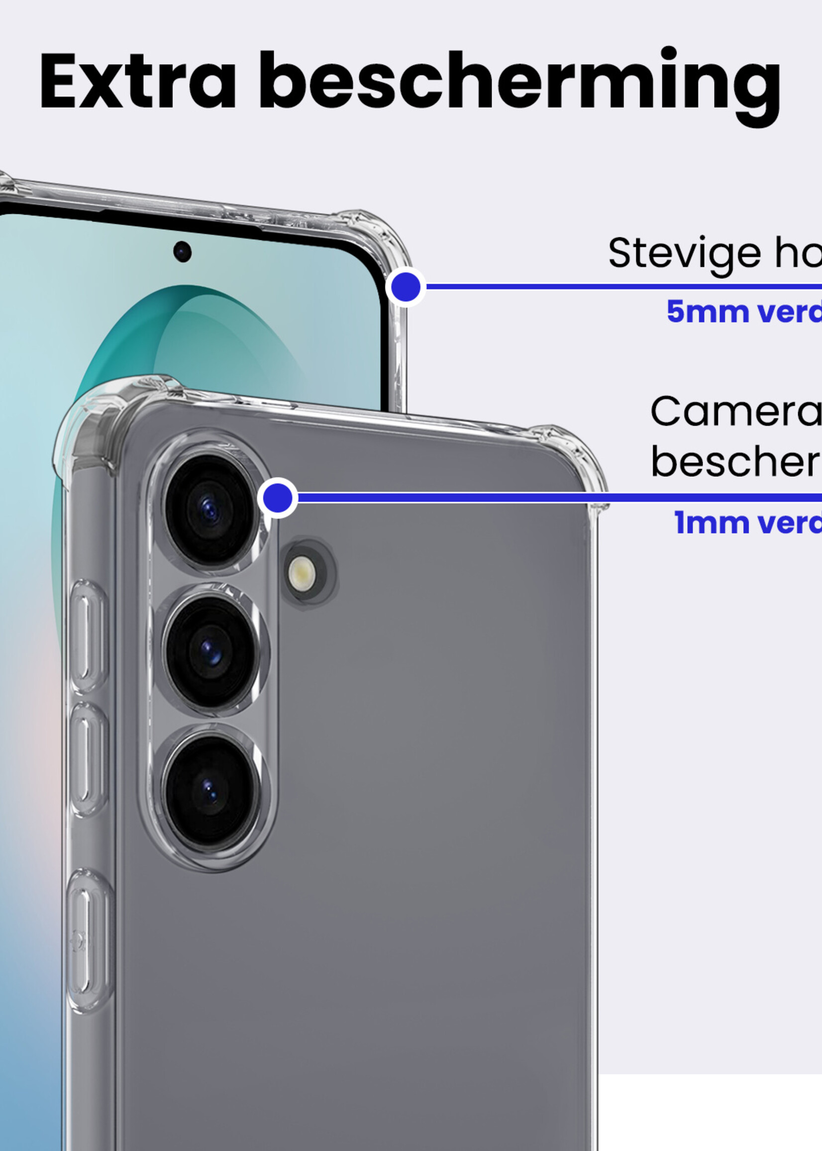 BTH BTH Samsung Galaxy S26 Hoesje Shockproof Met 2x Screenprotector