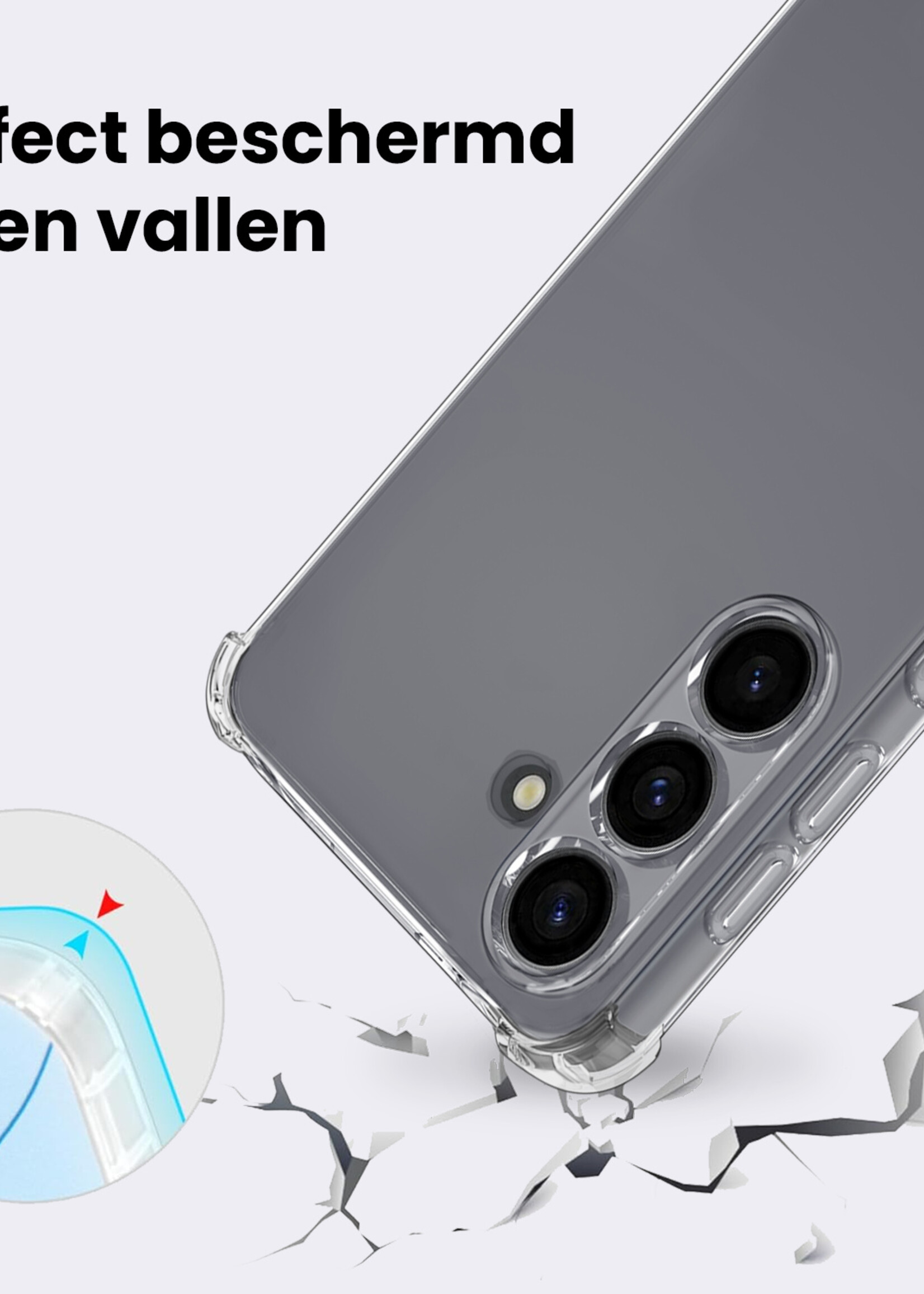 BTH BTH Samsung Galaxy S26 Hoesje Shockproof Met 2x Screenprotector