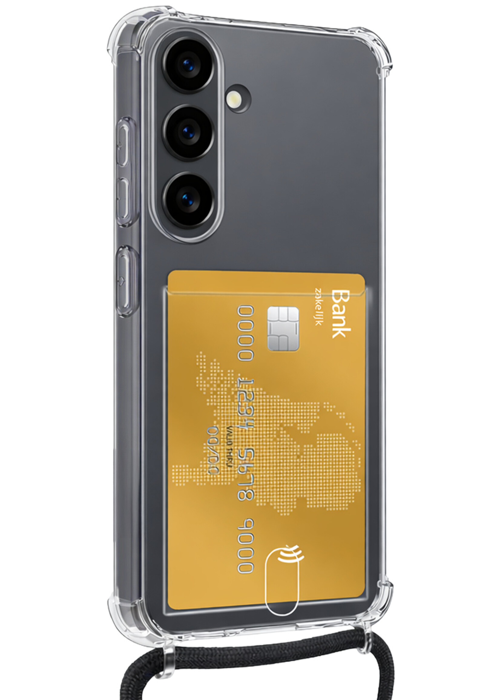 BTH BTH Samsung Galaxy S26 Hoesje Pashouder met Koord - 2 PACK