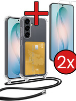 BTH BTH Samsung Galaxy S26 Hoesje Pashouder met Koord Met 2x Screenprotector