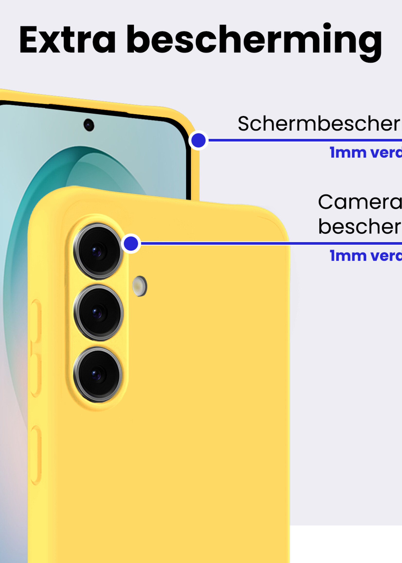 BTH BTH Samsung Galaxy S26 Hoesje Siliconen - Geel
