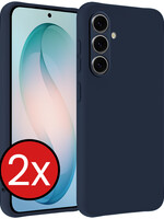 BTH BTH Samsung Galaxy S26 Hoesje Siliconen - Donkerblauw - 2 PACK