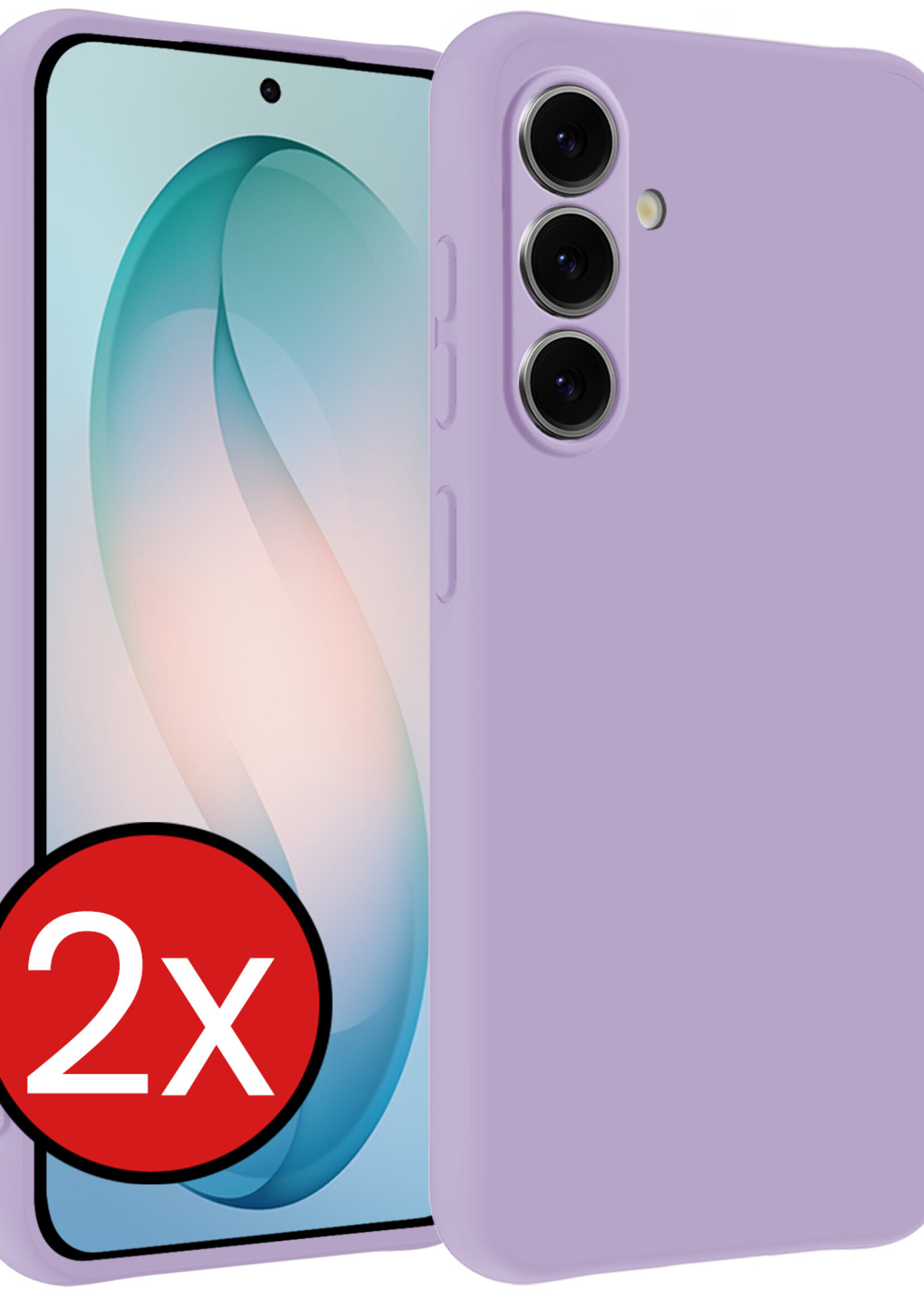 BTH BTH Samsung Galaxy S26 Hoesje Siliconen - Lila - 2 PACK