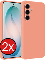 BTH BTH Samsung Galaxy S26 Hoesje Siliconen - Perzik - 2 PACK