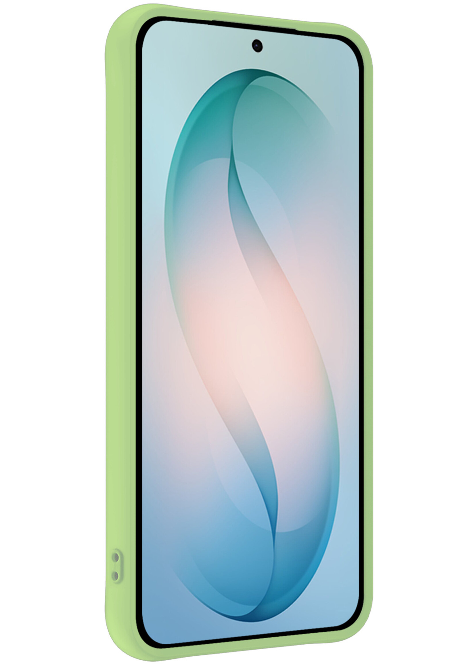 BTH BTH Samsung Galaxy S26 Hoesje Siliconen Met Screenprotector - Groen