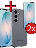 BTH BTH Samsung Galaxy S26 Hoesje Siliconen Met 2x Screenprotector - Transparant