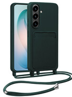 BTH BTH Samsung Galaxy S26 Hoesje Pashouder met Koord - Donkergroen