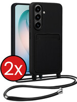 BTH BTH Samsung Galaxy S26 Hoesje Pashouder met Koord - Zwart - 2 PACK