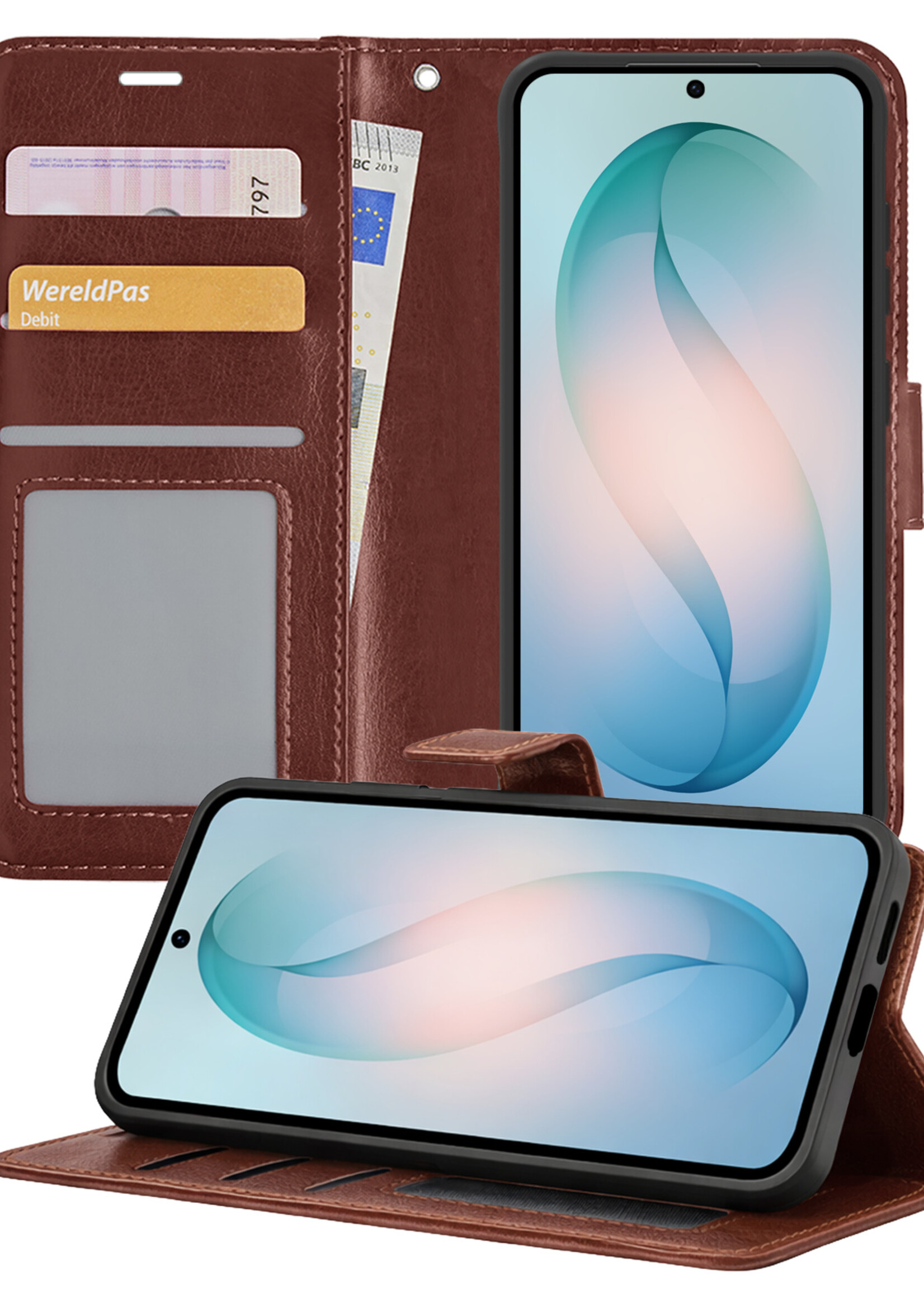 BTH BTH Samsung Galaxy S26 Hoesje Bookcase - Bruin