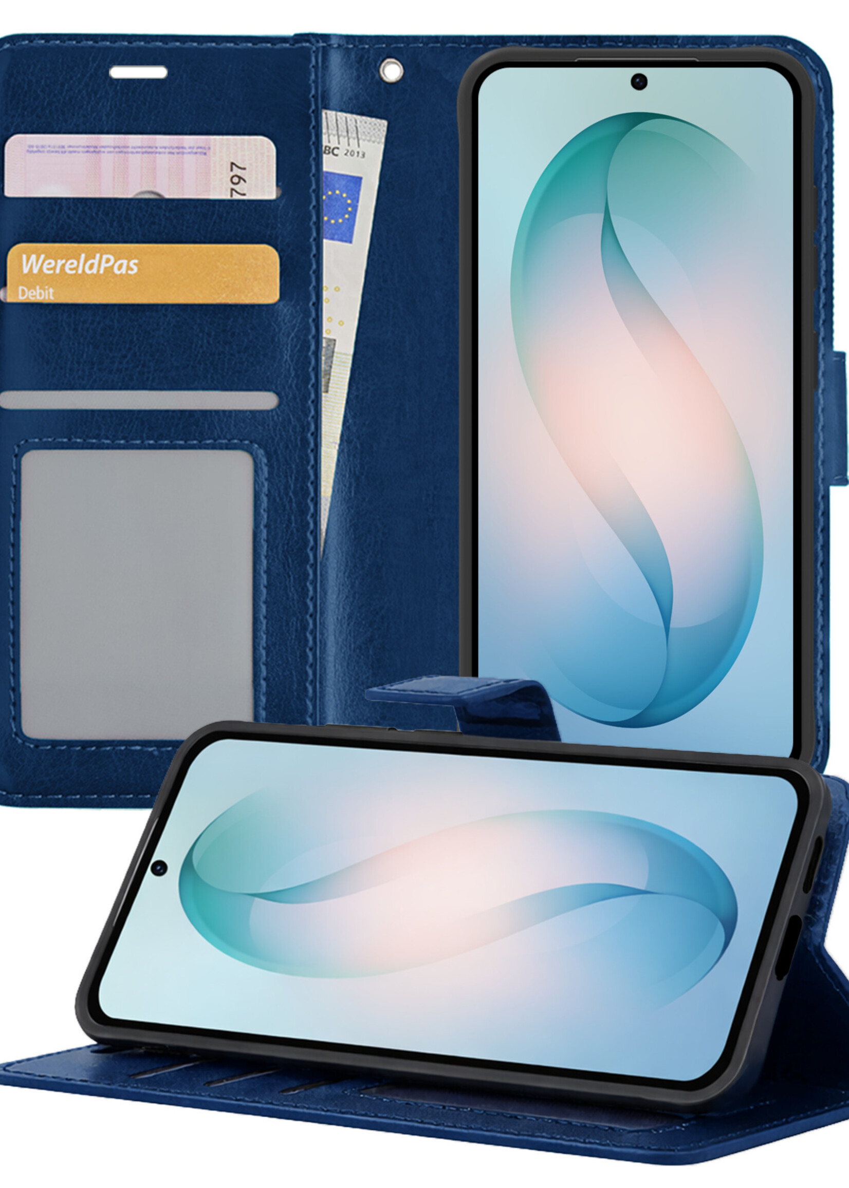 BTH BTH Samsung Galaxy S26 Hoesje Bookcase - Donkerblauw