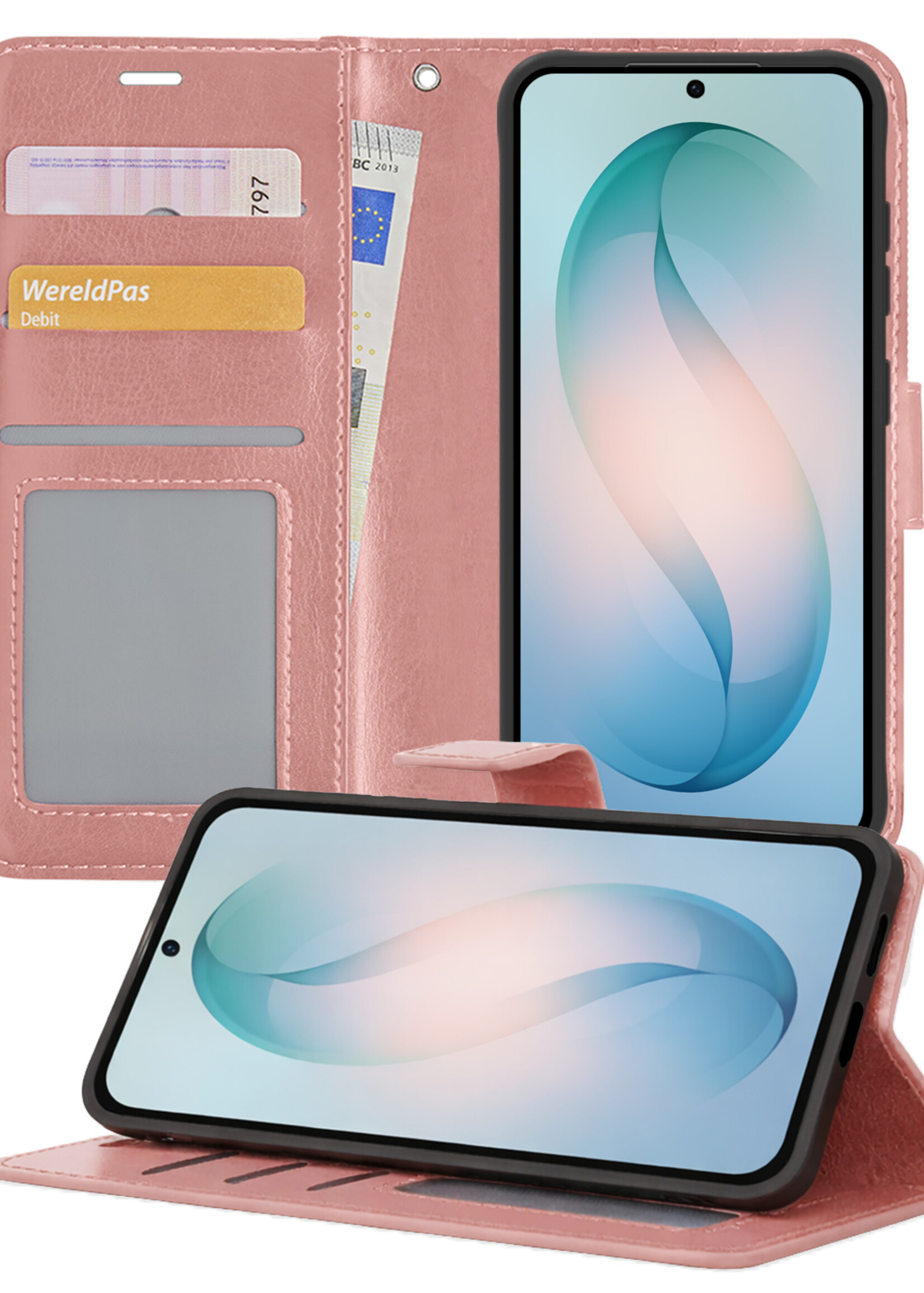 BTH BTH Samsung Galaxy S26 Hoesje Bookcase - Rose Goud